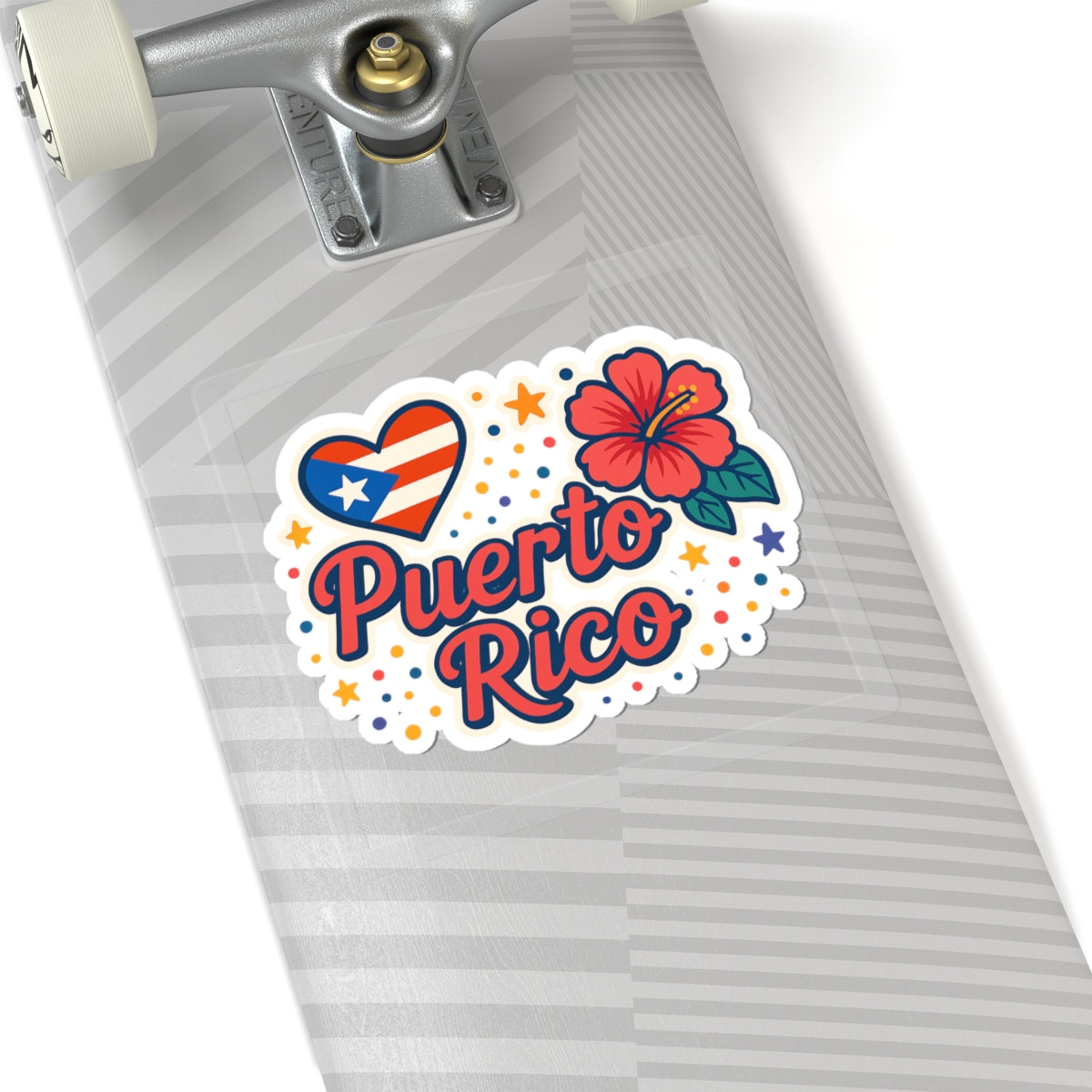 Colorful Puerto Rico Kiss-Cut Stickers