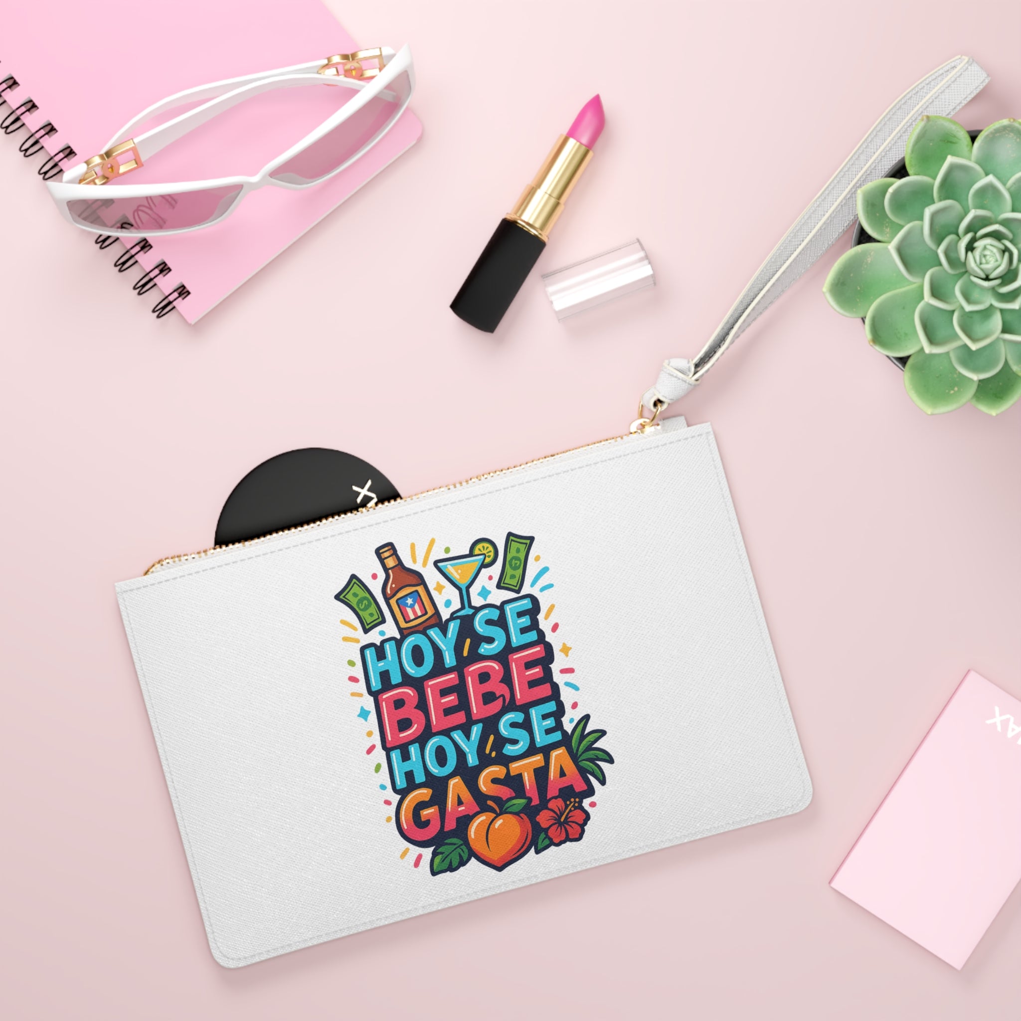 White Colorful Fiesta Clutch Bag | Fun Party Accessory, Ideal Gift for Birthdays, Celebrations, or Nights Out, Perfect for All Occasions