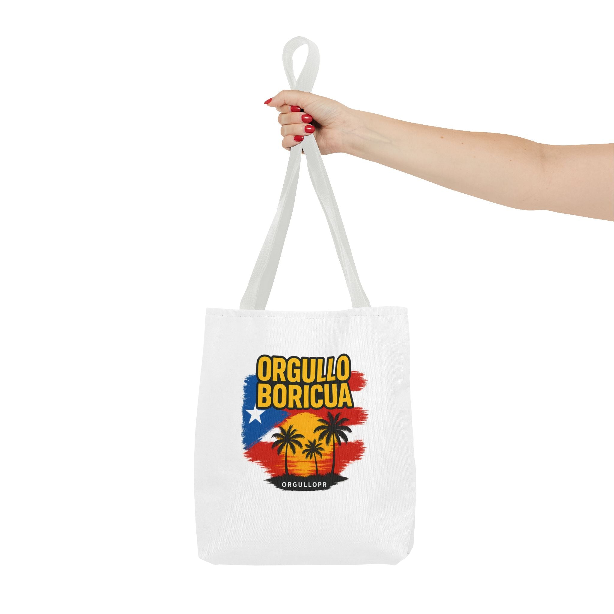 Proud Boricua Tote Bag - Puerto Rican Flag Design
