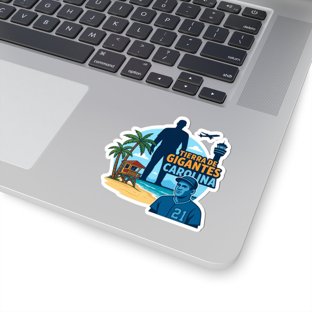 Tropical Kiss-Cut Stickers featuring Carolina Giants, Perfect for Travel Lovers, Laptop Decor, Gifts, Summer Vibes, Beach Decor