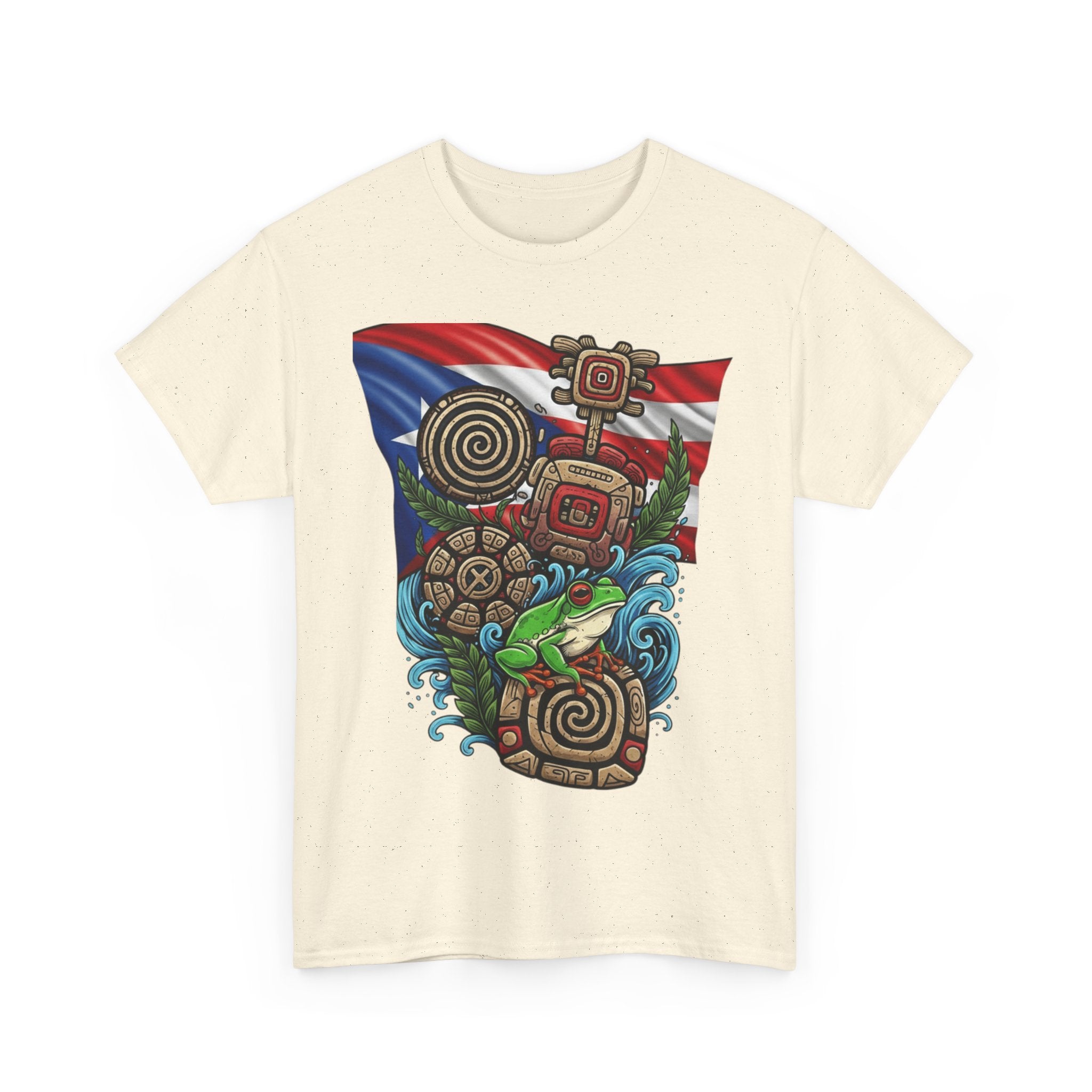 T-Shirt Featuring Tropical Island Design