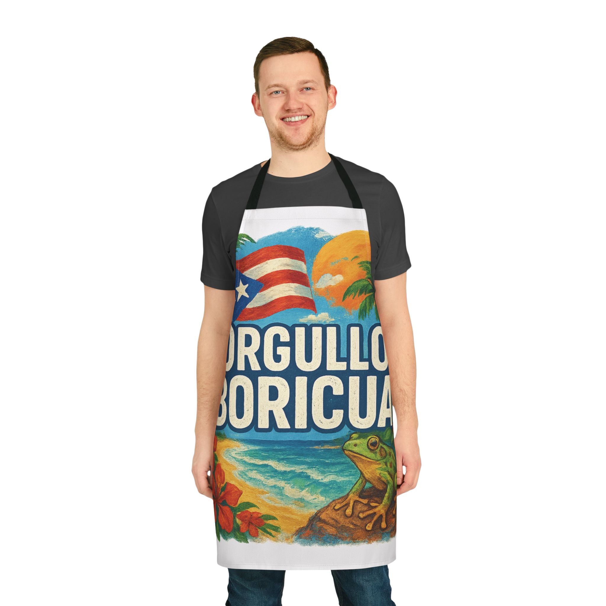 Puerto Rican Pride Apron, Fun Cooking Gift, BBQ Accessories, Chef Apron for Foodies, Tropical Decor