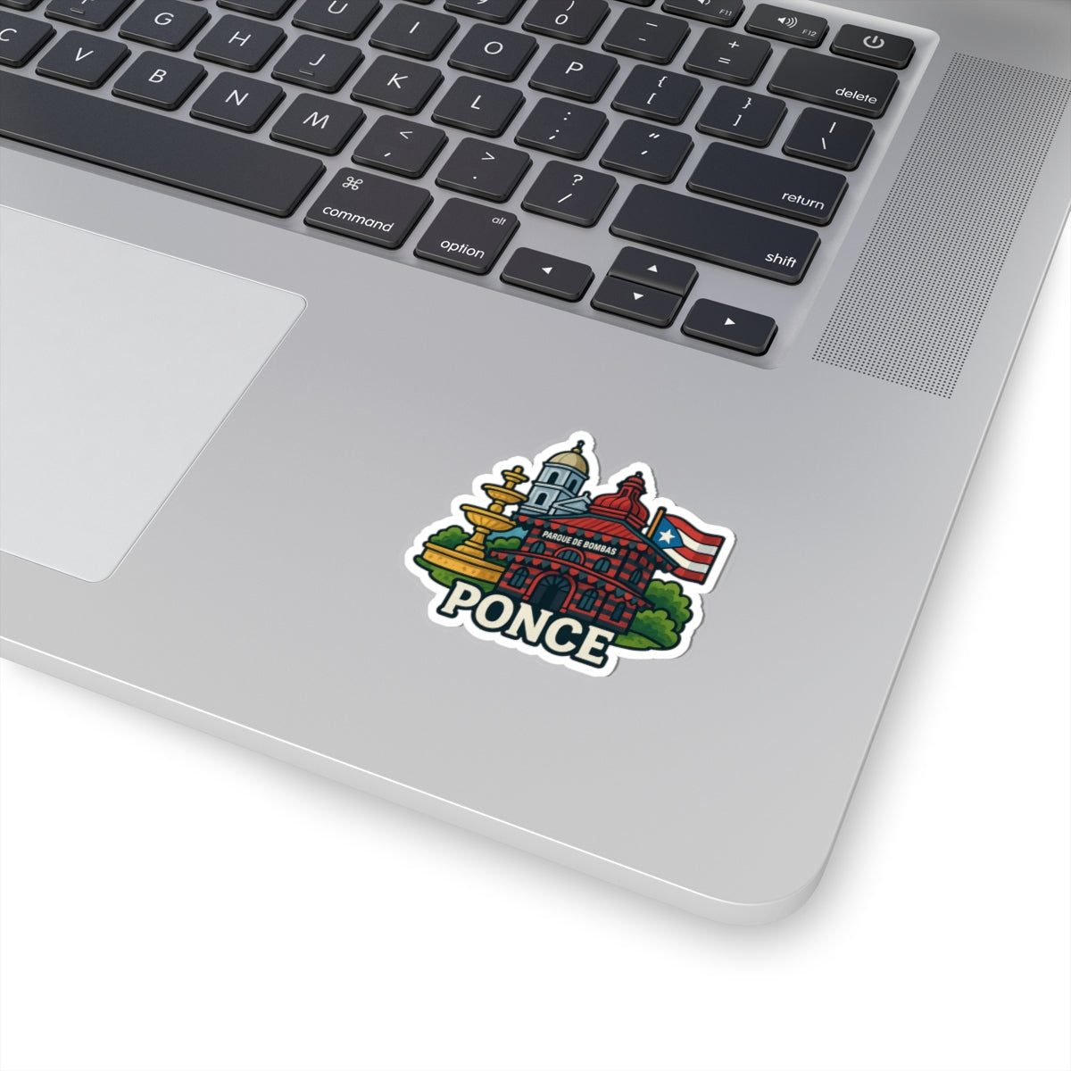 Ponce Landmark Kiss-Cut Stickers, Travel Decor, Puerto Rico Gifts, Laptop Stickers, Vintage City Art