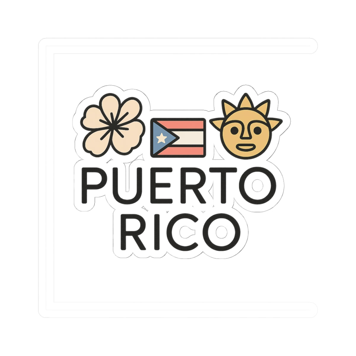 Puerto Rico Kiss-Cut Stickers