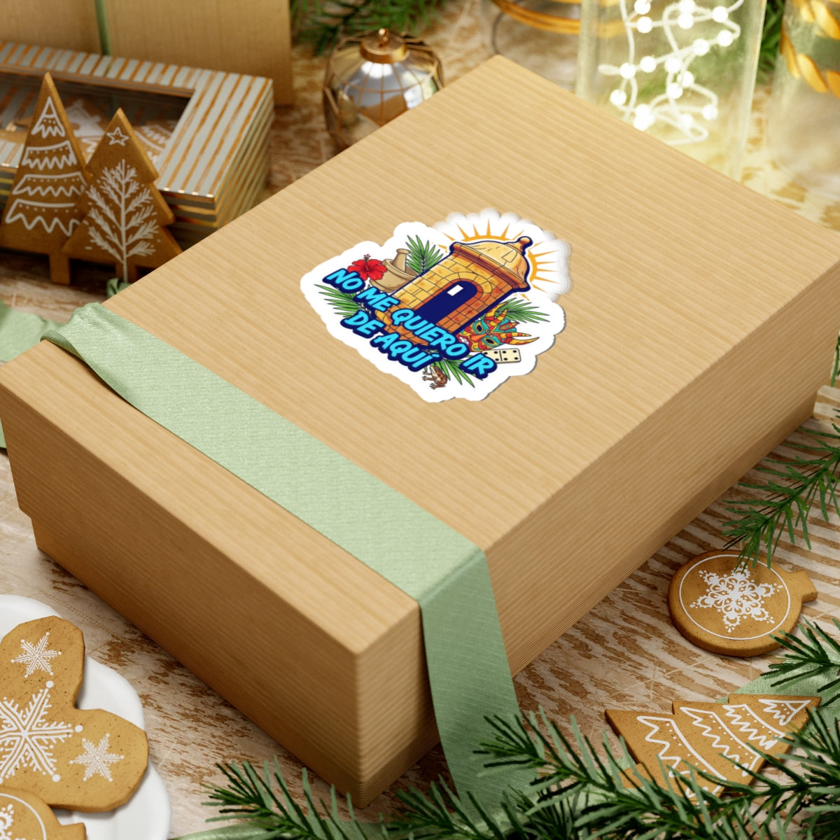 Kiss-Cut Sticker - "No Me Quiero Ir De Aquí" | Tropical Vibe, Fun Decor for Laptops, Scrapbooking, Gifts, Party Favors