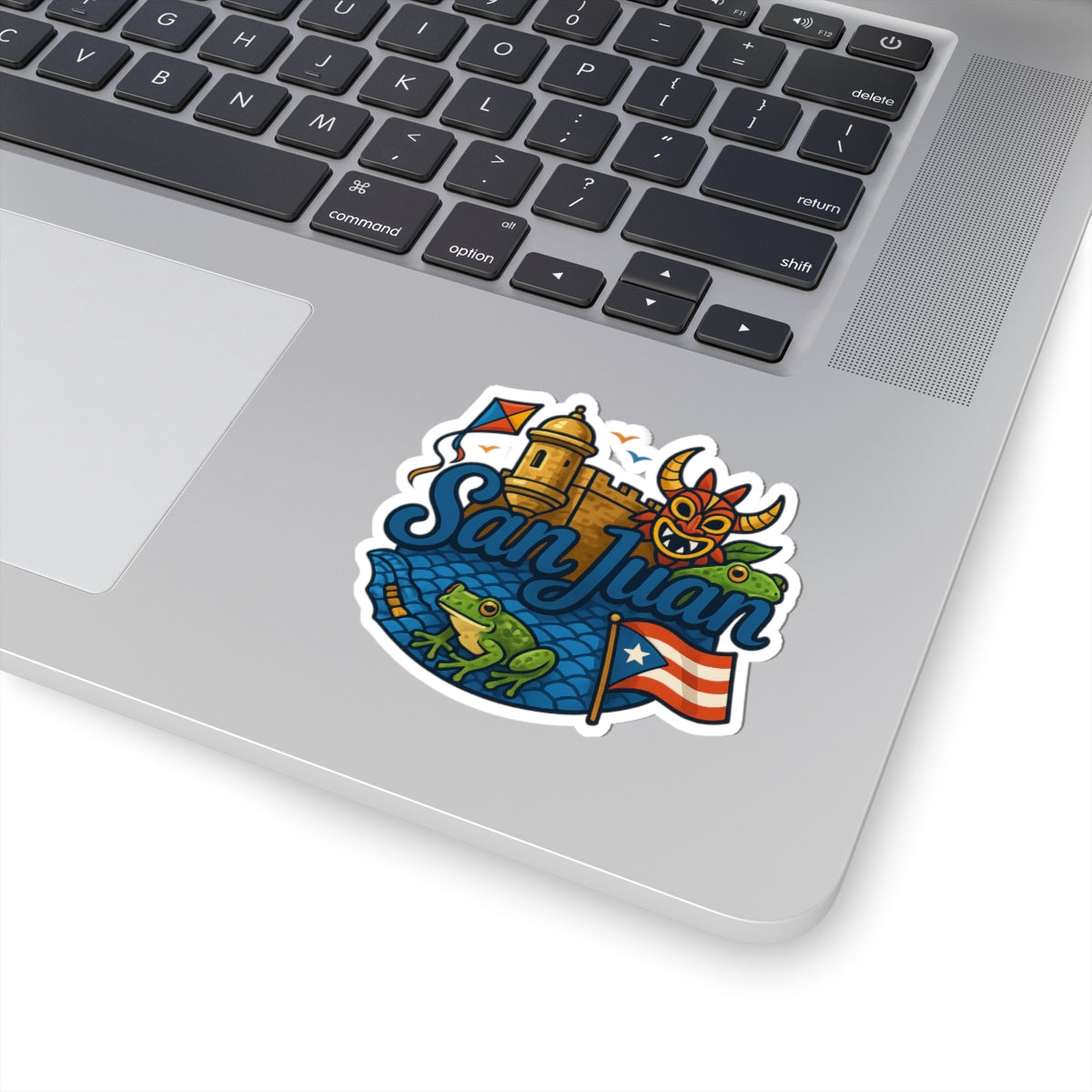 San Juan Adventure Kiss-Cut Stickers | Puerto Rico Travel Decor, Laptop Decals, Festival Gifts, Souvenir Stickers, Fun Art