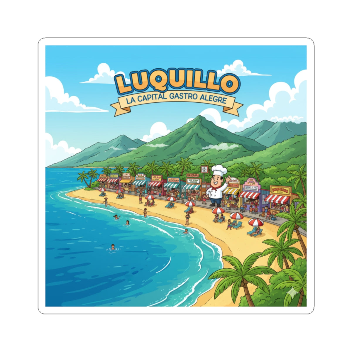 Luquillo Kiss-Cut Stickers