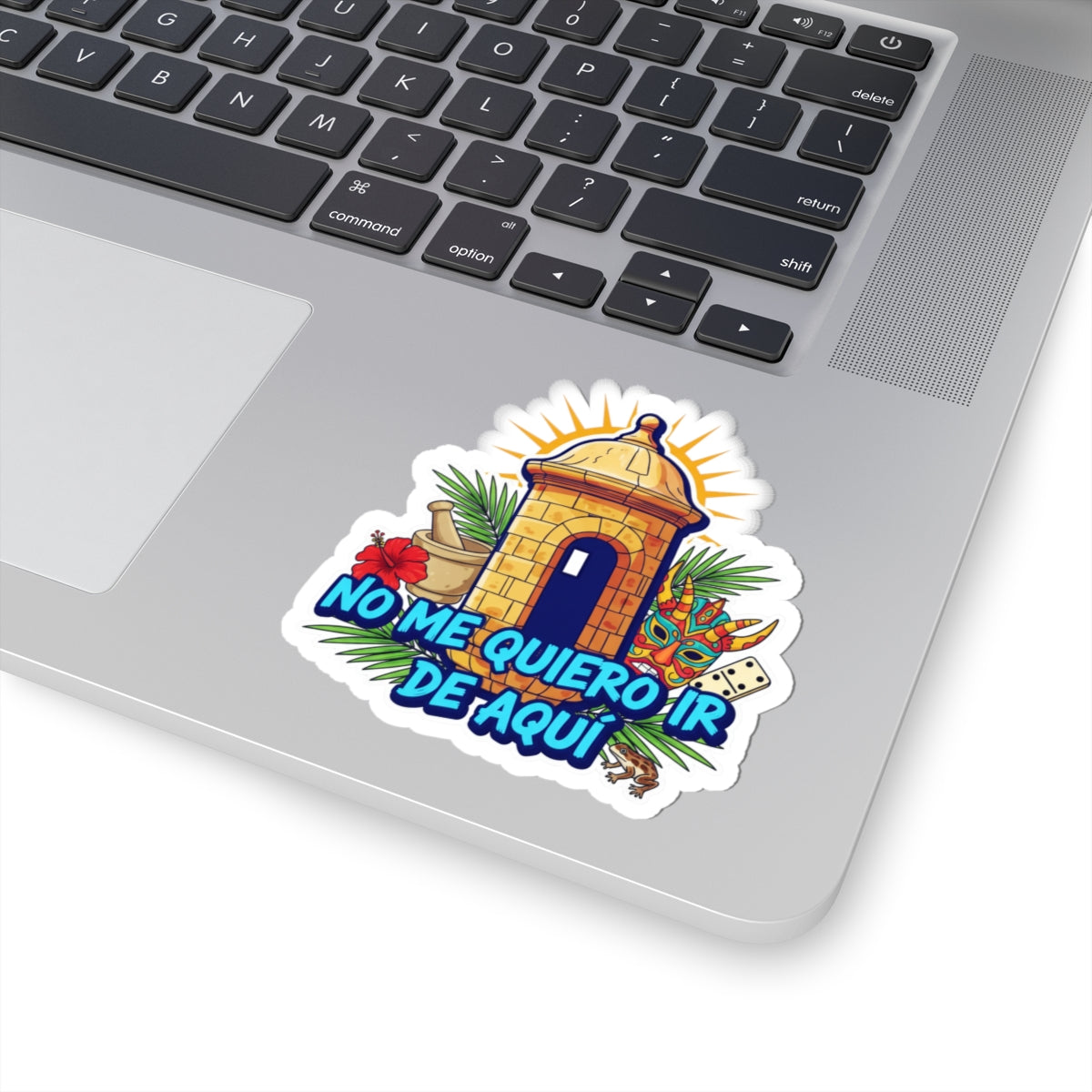 Kiss-Cut Sticker - "No Me Quiero Ir De Aquí" | Tropical Vibe, Fun Decor for Laptops, Scrapbooking, Gifts, Party Favors
