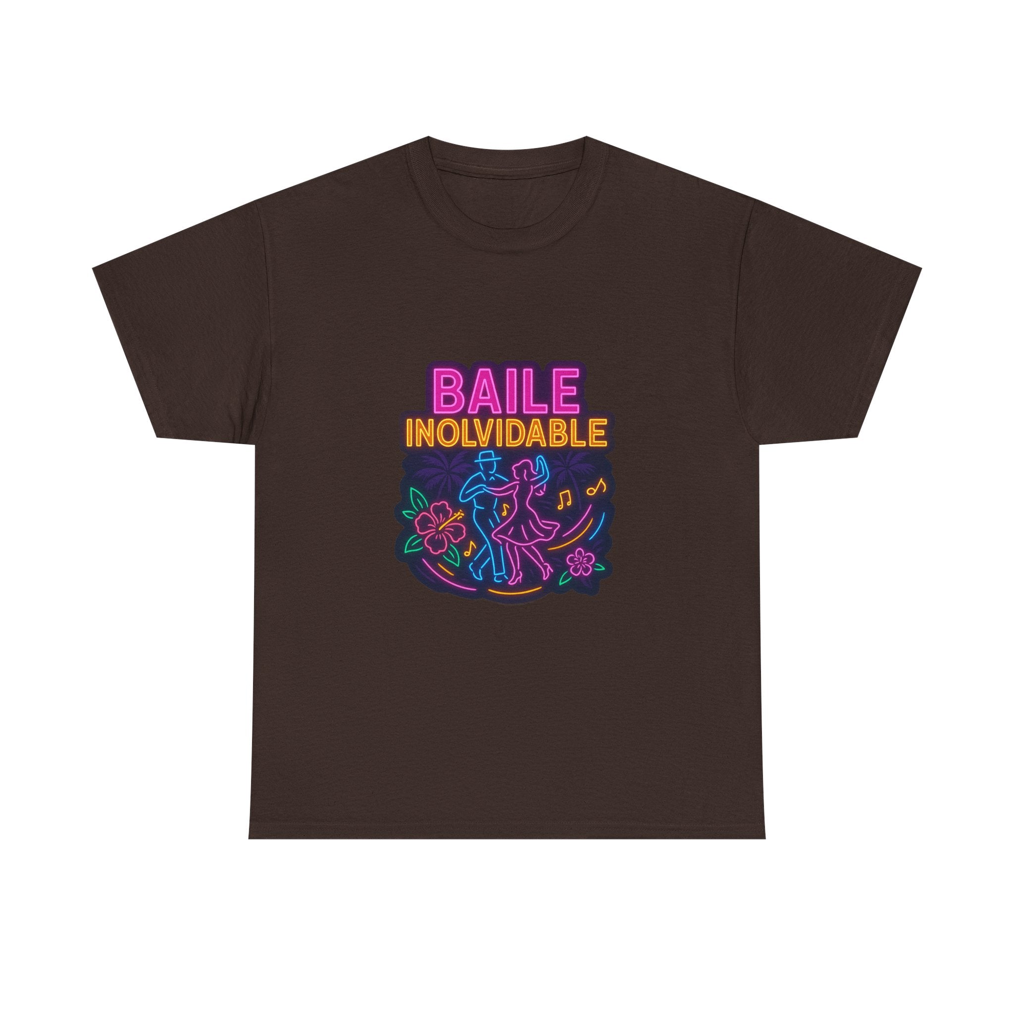 Unisex Heavy Cotton Tee Baile Inolvidable Front - Colorful 'Baile Inolvidable' T-Shirt