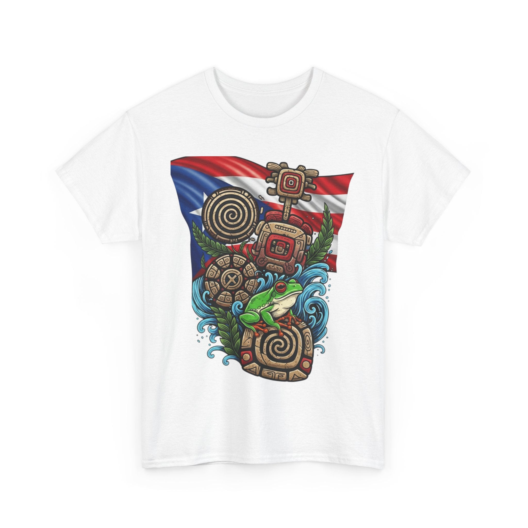T-Shirt Featuring Tropical Island Design