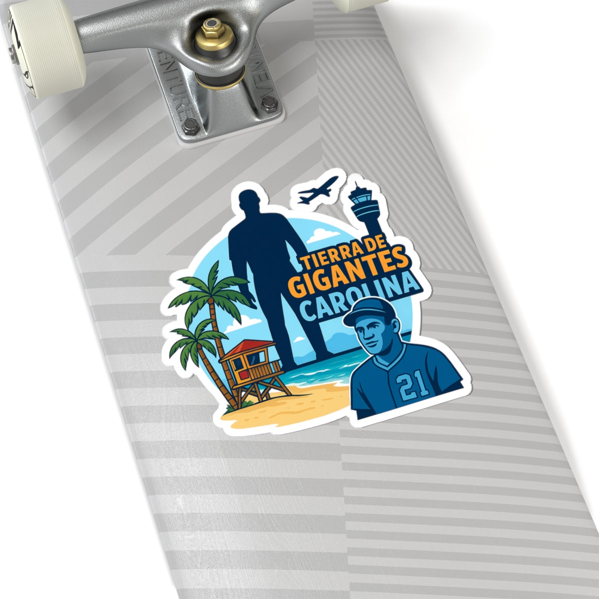 Tropical Kiss-Cut Stickers featuring Carolina Giants, Perfect for Travel Lovers, Laptop Decor, Gifts, Summer Vibes, Beach Decor