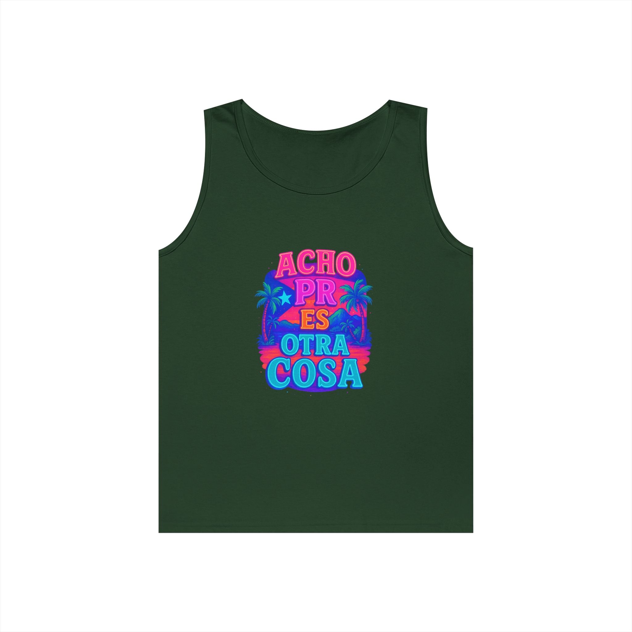 Colorful Graphic Tank Top, Unisex Cotton Summer Wear, Fun Tees for Parties, Vacation Essential, Gift Idea, Beachwear