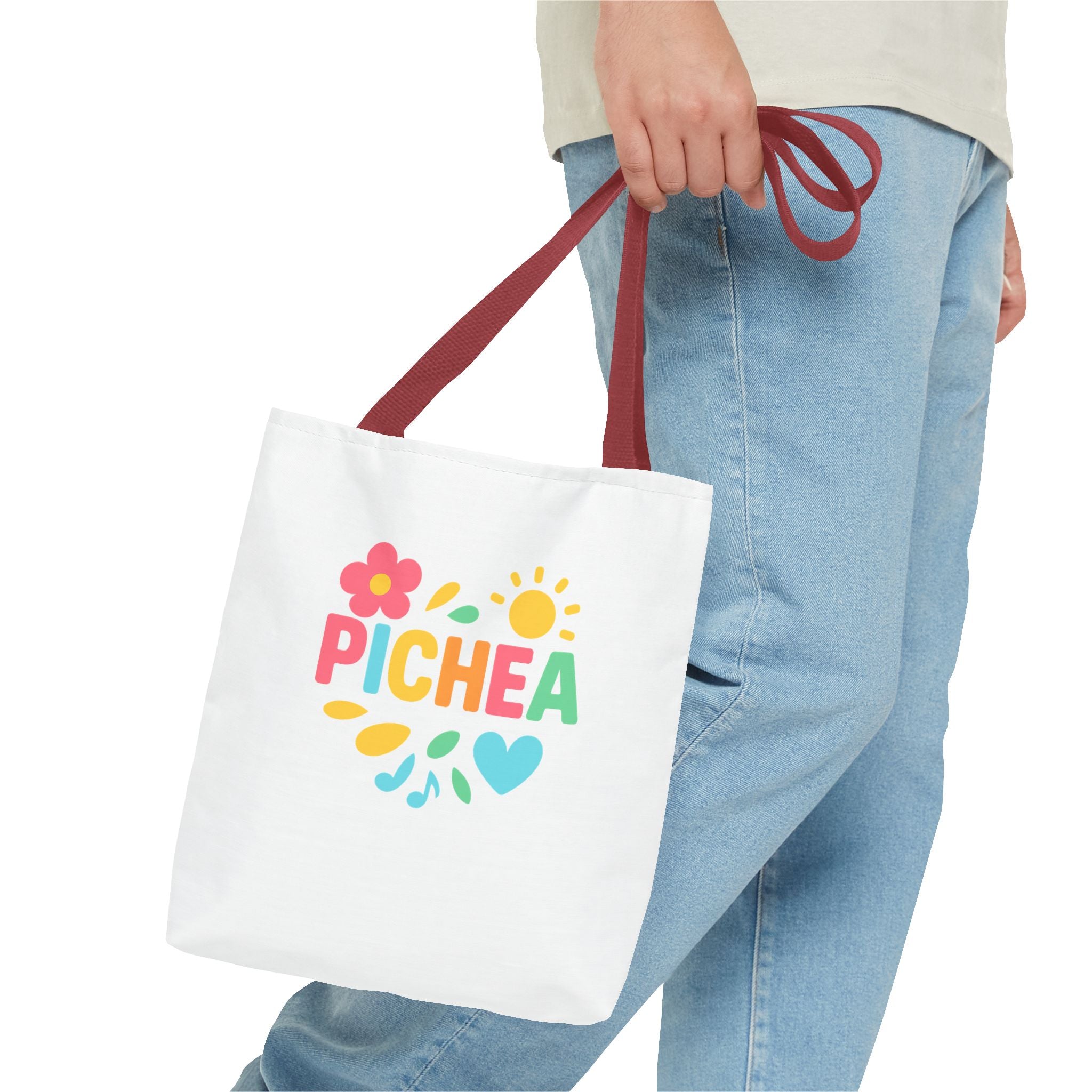Pichea Colorful Floral Tote Bag, Shopping Bag, Beach Tote, Gift for Her, Eco-Friendly Bag, Spring/Summer Style