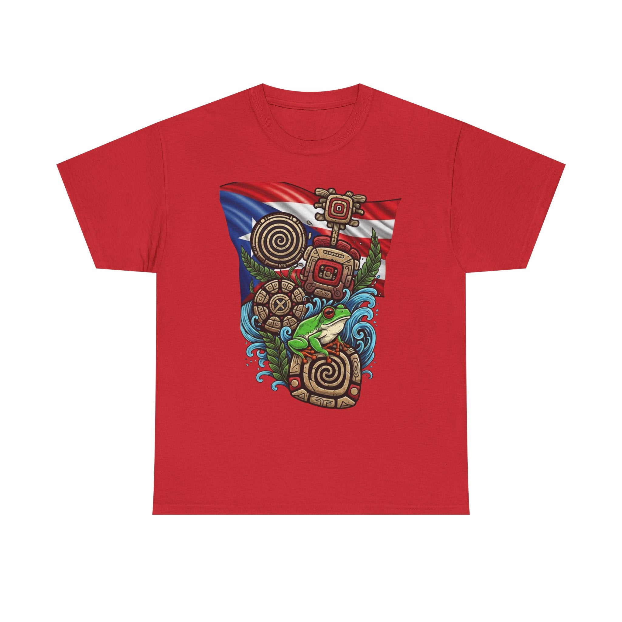 T-Shirt Featuring Tropical Island Design