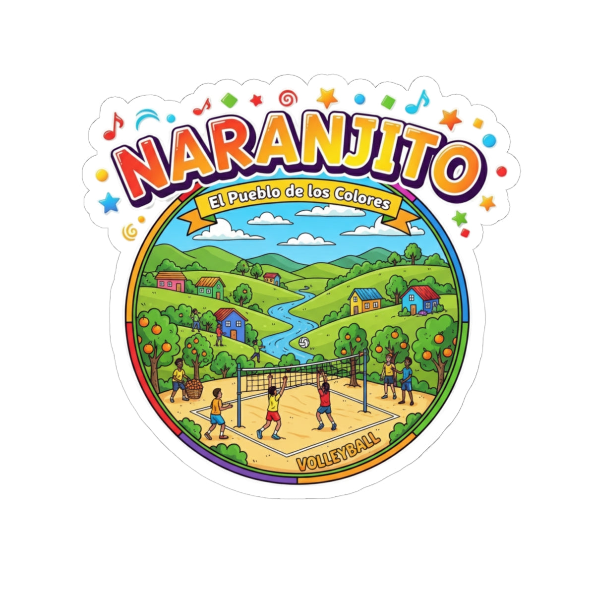 Naranjito Kiss-Cut Stickers