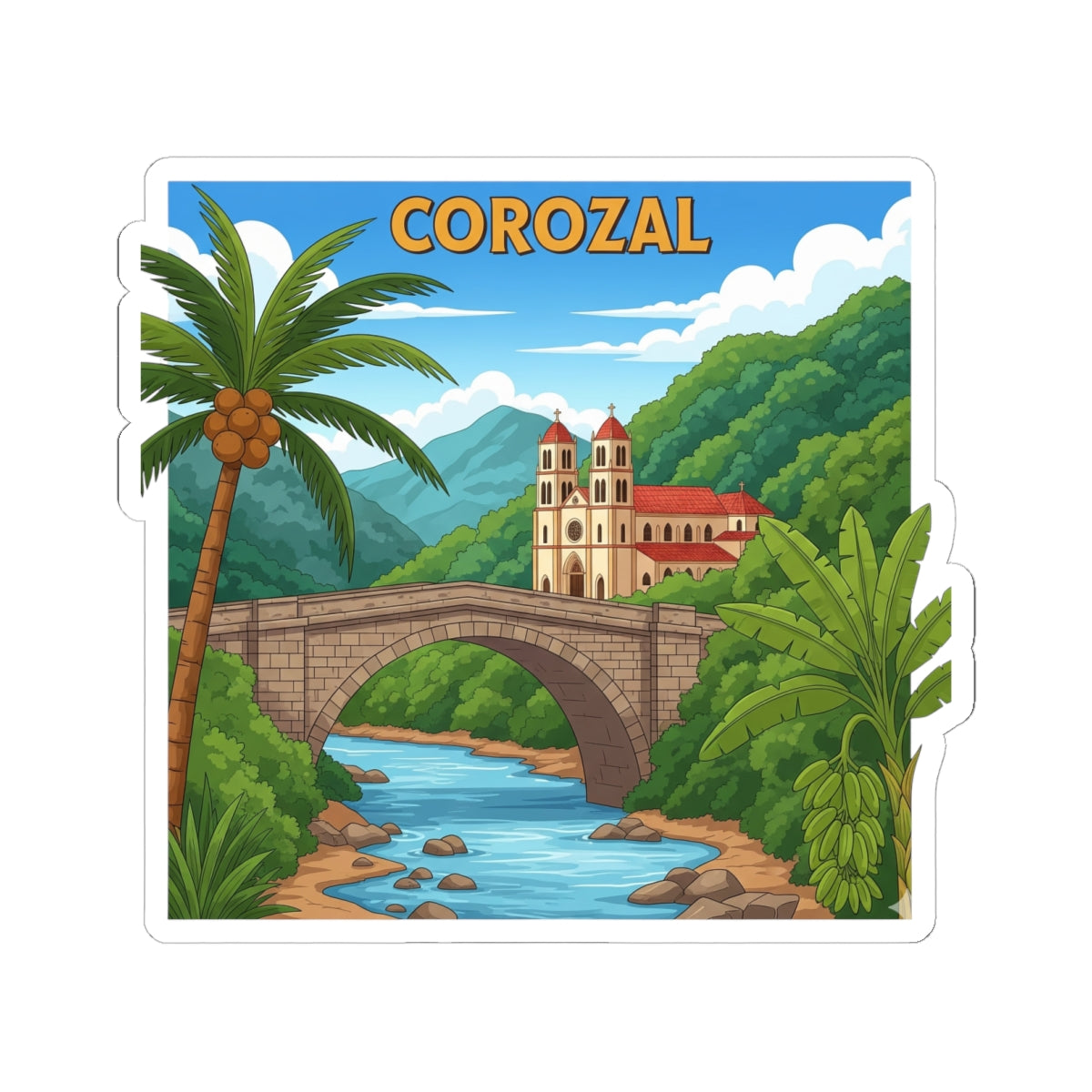 Corozal Kiss-Cut Stickers