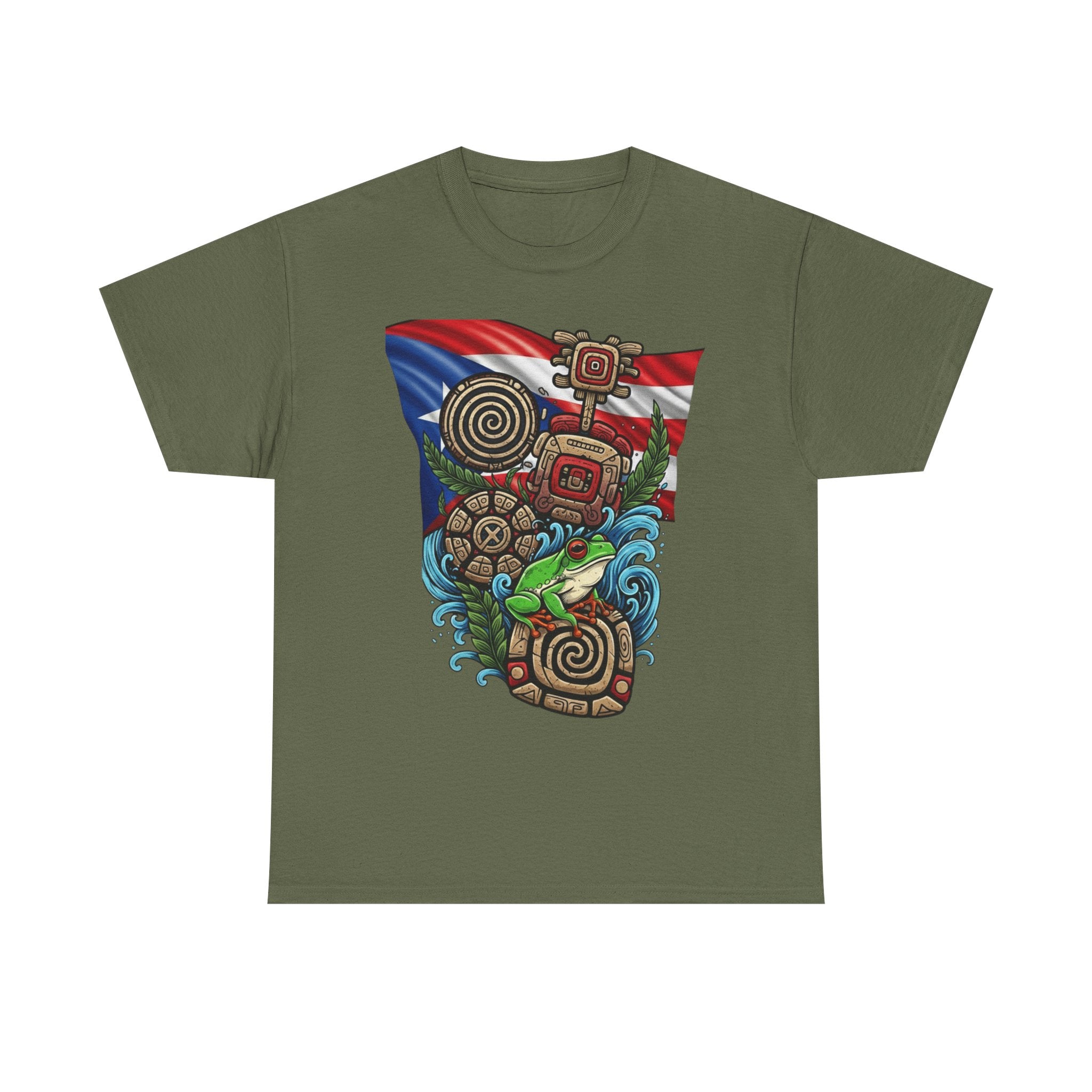 T-Shirt Featuring Tropical Island Design