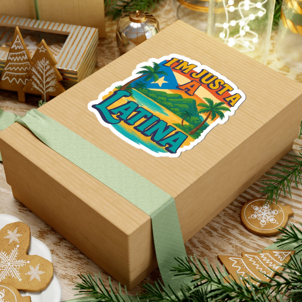 Vibrant Latina Kiss-Cut Stickers for Self-Expression, Laptop Decor, Gifts, Party Favors, Travel Accessories