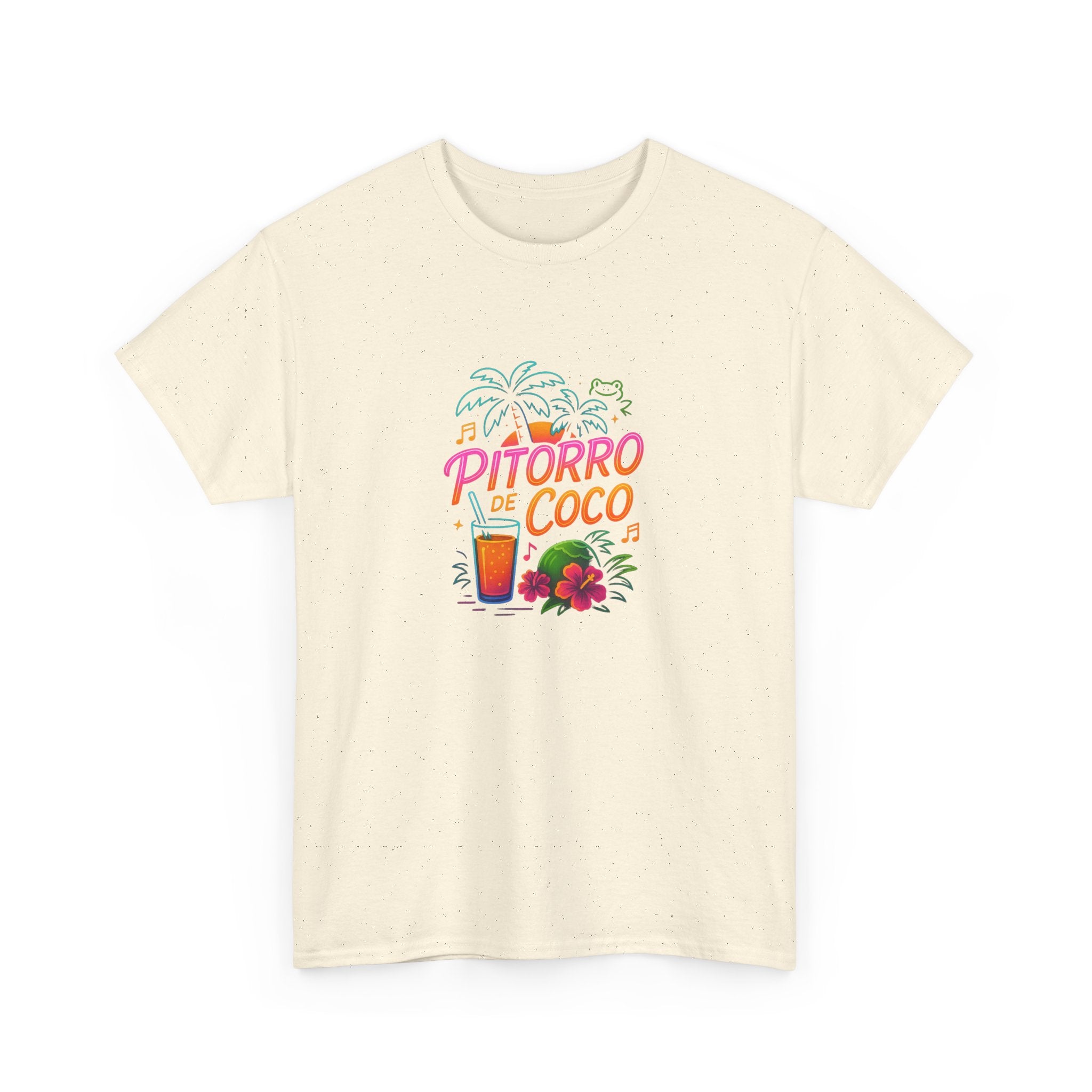 Pitorro Coco Graphic Tee, Summer Vibes Shirt, Unisex Heavy Cotton Tee, Tropical Drink Tee, Casual Wear for Beach Lovers