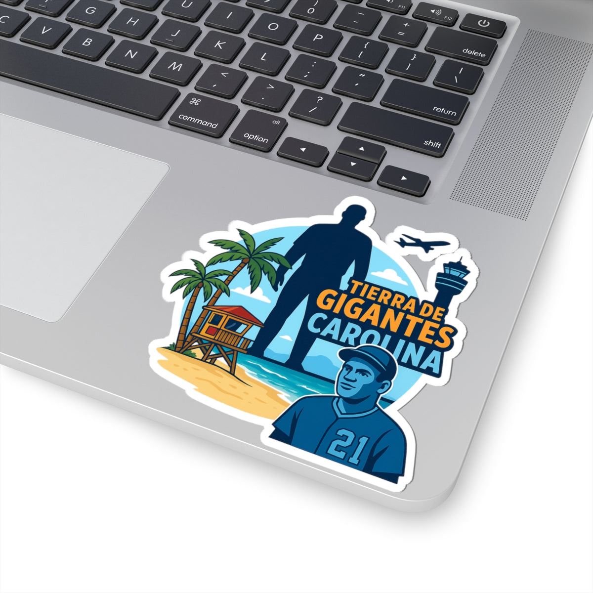 Tropical Kiss-Cut Stickers featuring Carolina Giants, Perfect for Travel Lovers, Laptop Decor, Gifts, Summer Vibes, Beach Decor
