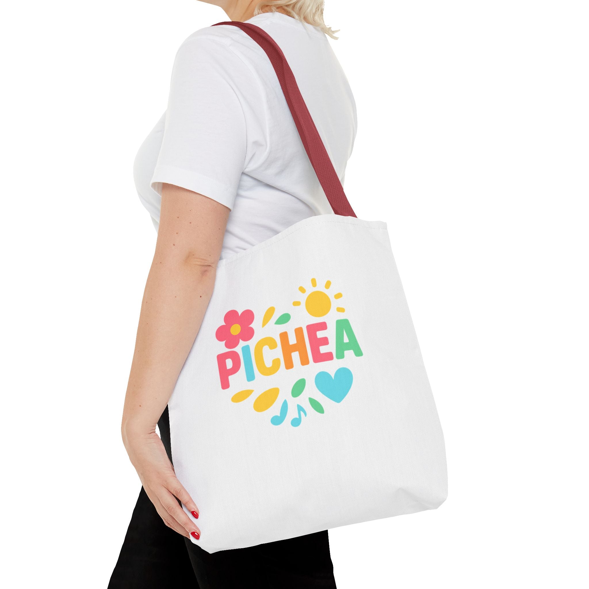 Pichea Colorful Floral Tote Bag, Shopping Bag, Beach Tote, Gift for Her, Eco-Friendly Bag, Spring/Summer Style
