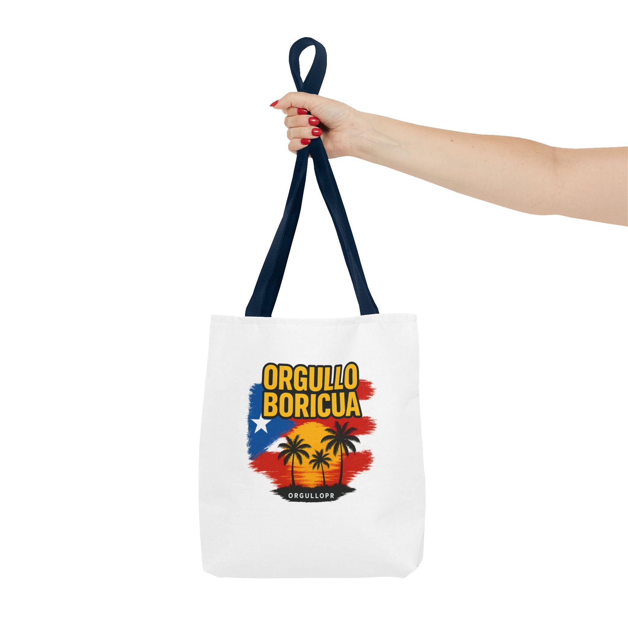 Proud Boricua Tote Bag - Puerto Rican Flag Design