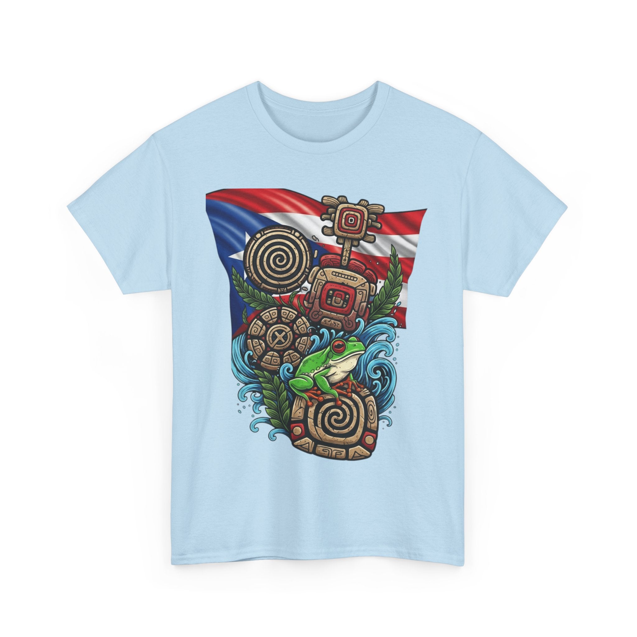 T-Shirt Featuring Tropical Island Design