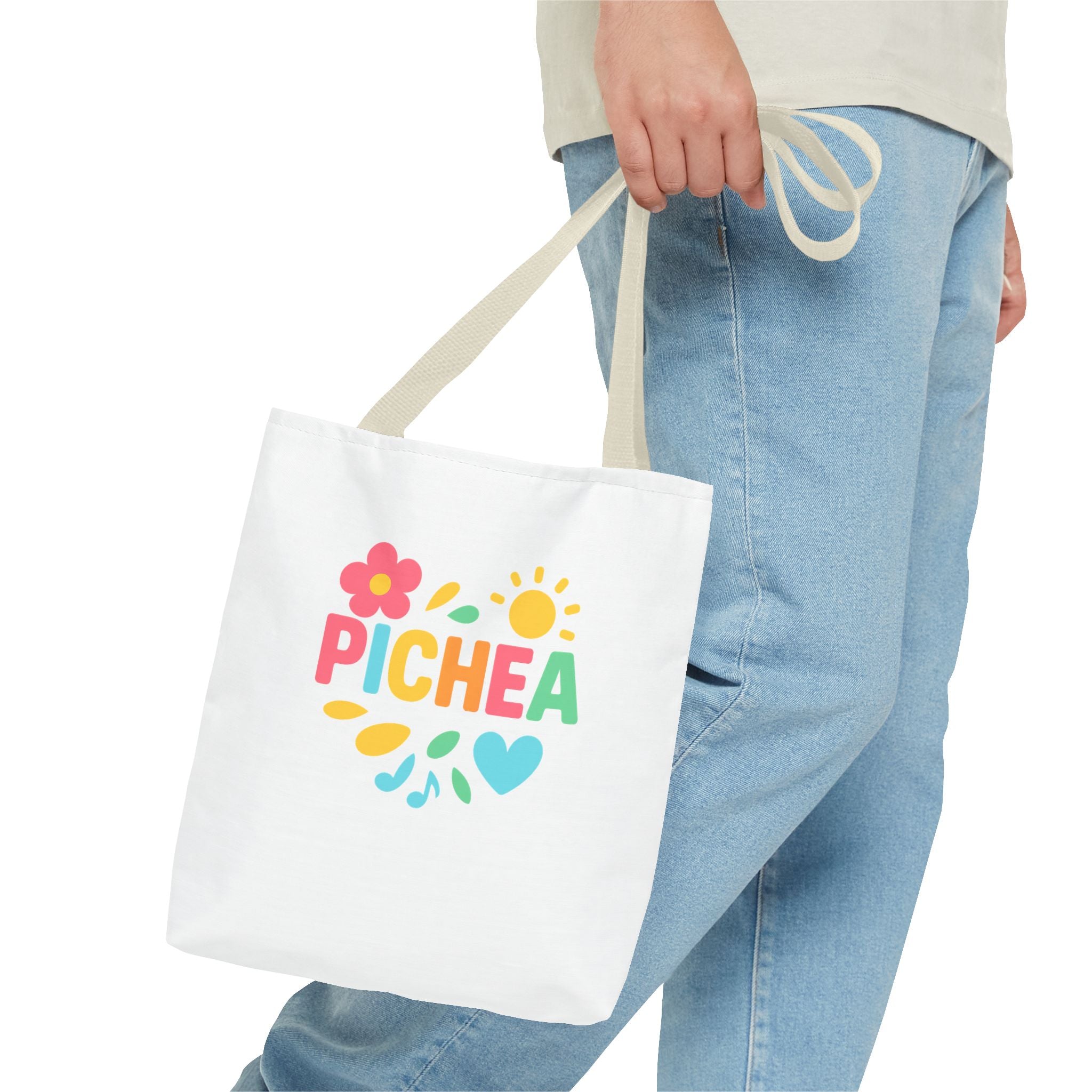 Pichea Colorful Floral Tote Bag, Shopping Bag, Beach Tote, Gift for Her, Eco-Friendly Bag, Spring/Summer Style
