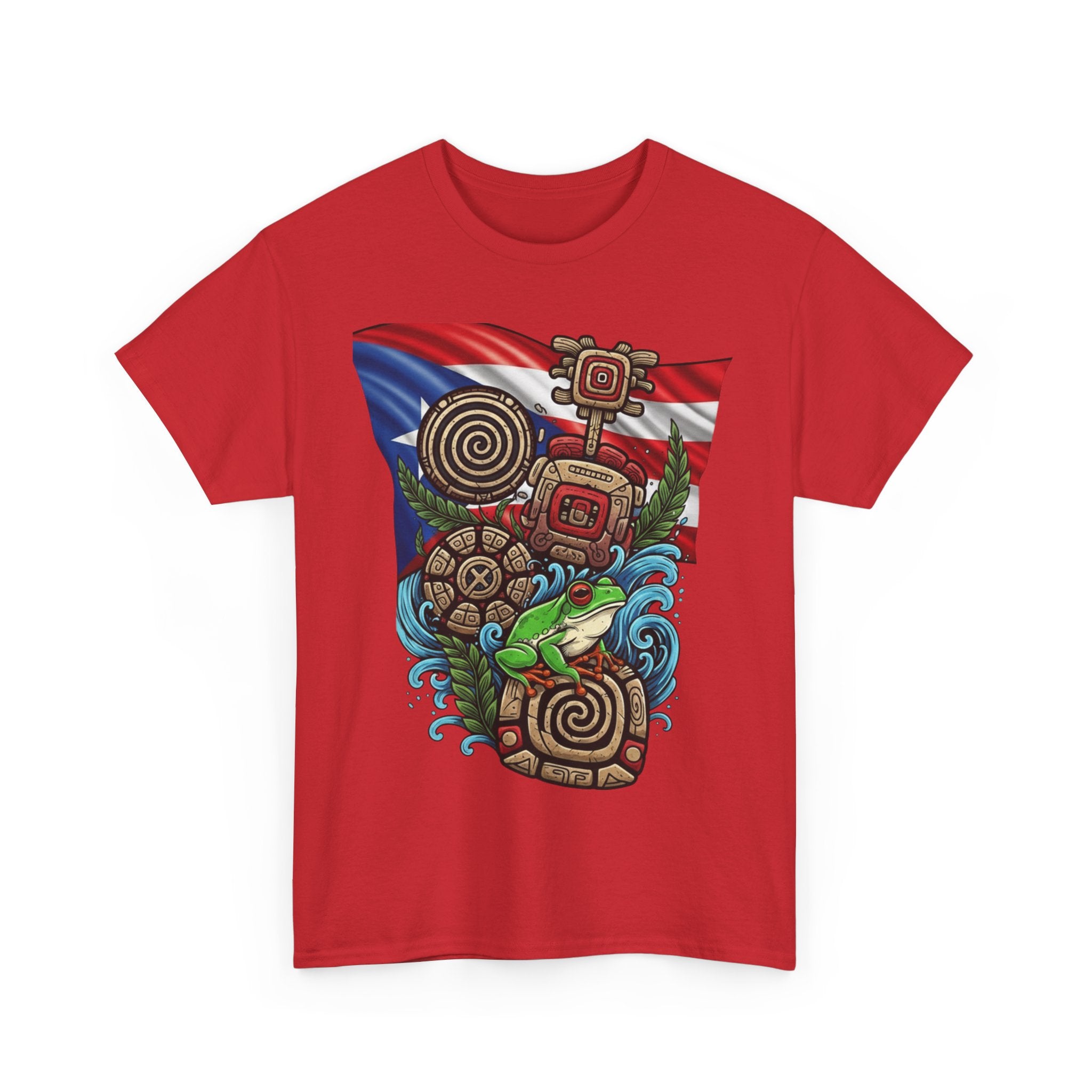 T-Shirt Featuring Tropical Island Design