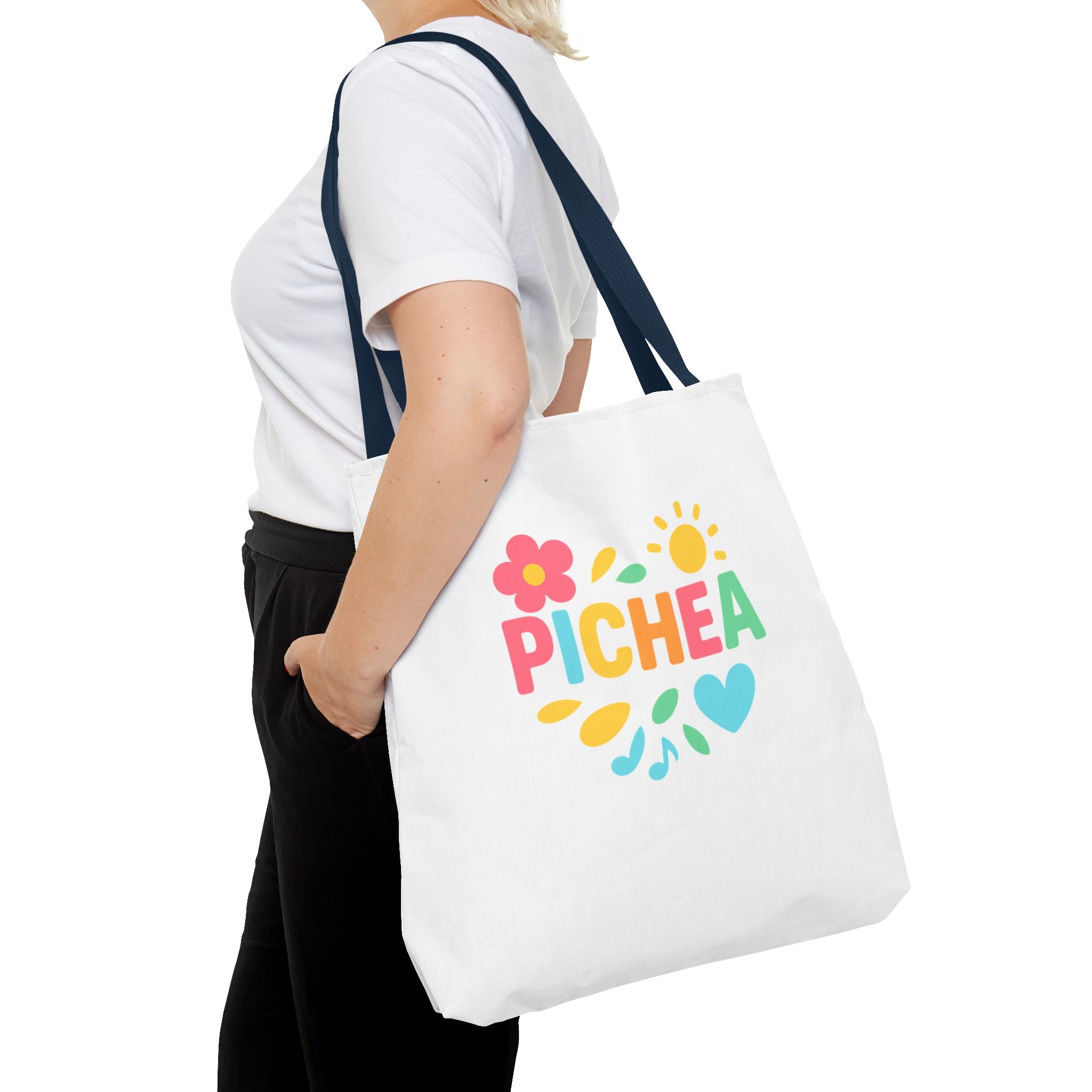 Pichea Colorful Floral Tote Bag, Shopping Bag, Beach Tote, Gift for Her, Eco-Friendly Bag, Spring/Summer Style