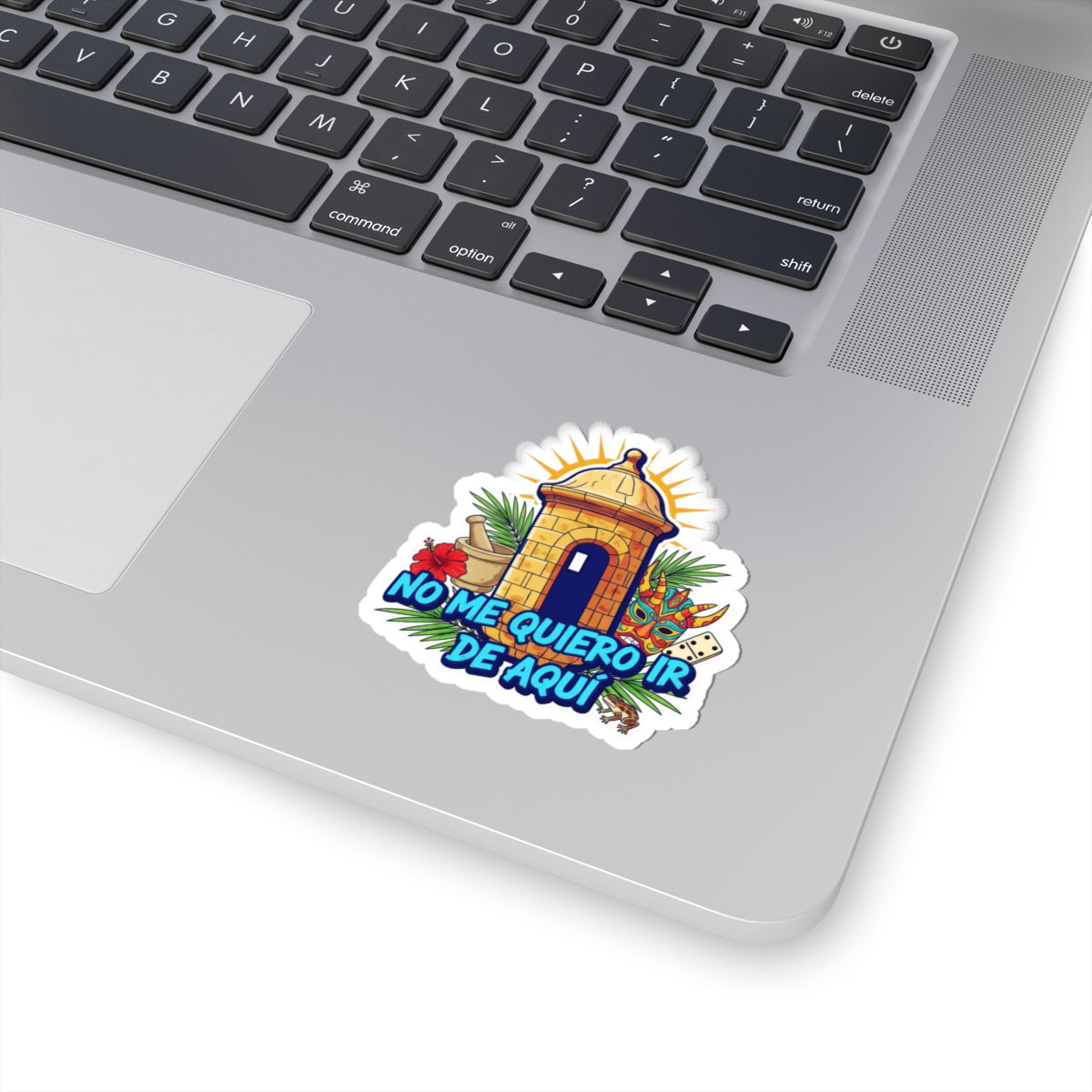 Kiss-Cut Sticker - "No Me Quiero Ir De Aquí" | Tropical Vibe, Fun Decor for Laptops, Scrapbooking, Gifts, Party Favors