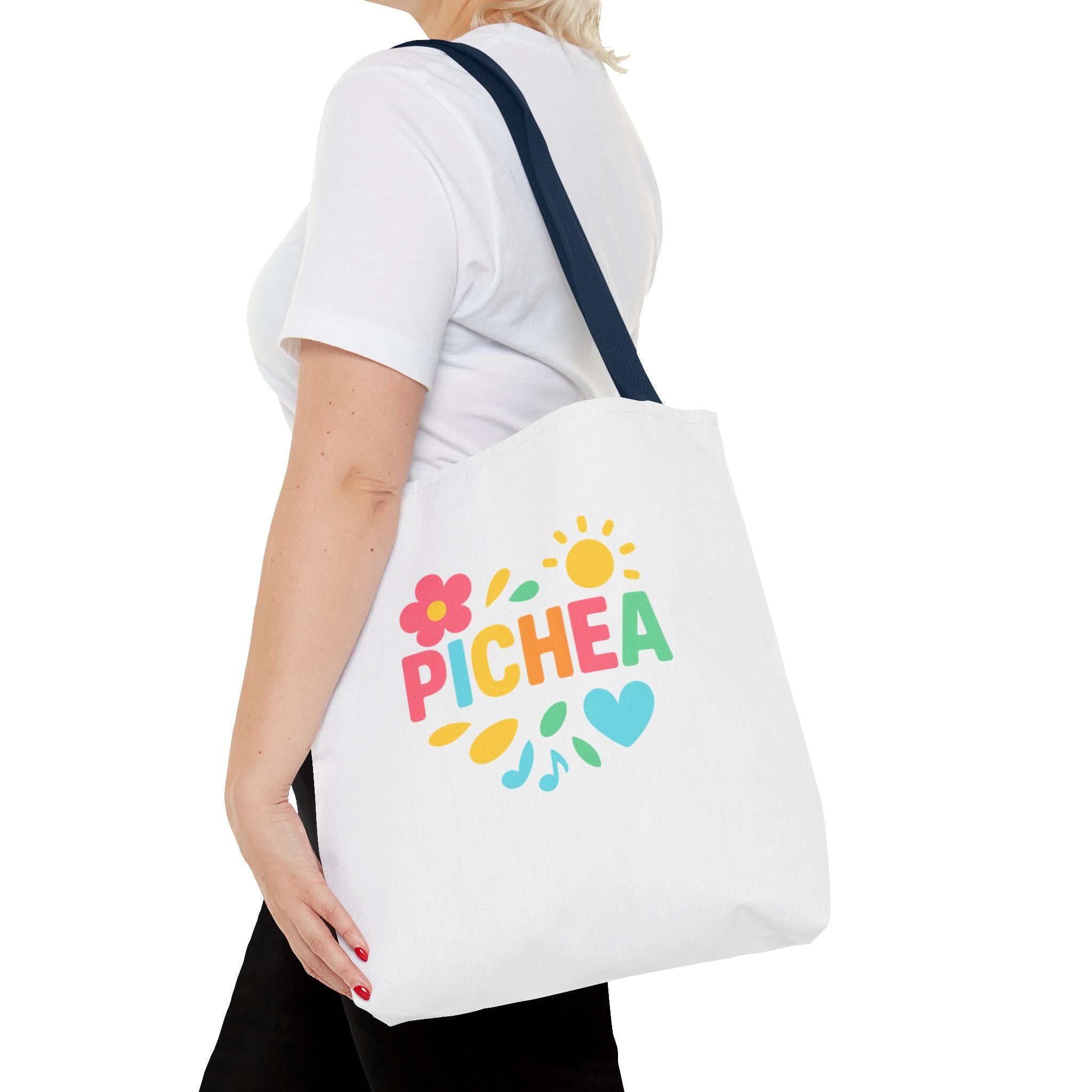 Pichea Colorful Floral Tote Bag, Shopping Bag, Beach Tote, Gift for Her, Eco-Friendly Bag, Spring/Summer Style