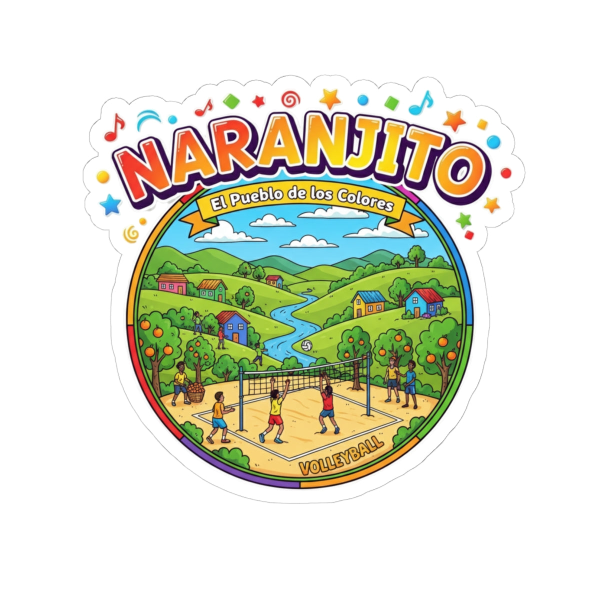 Naranjito Kiss-Cut Stickers