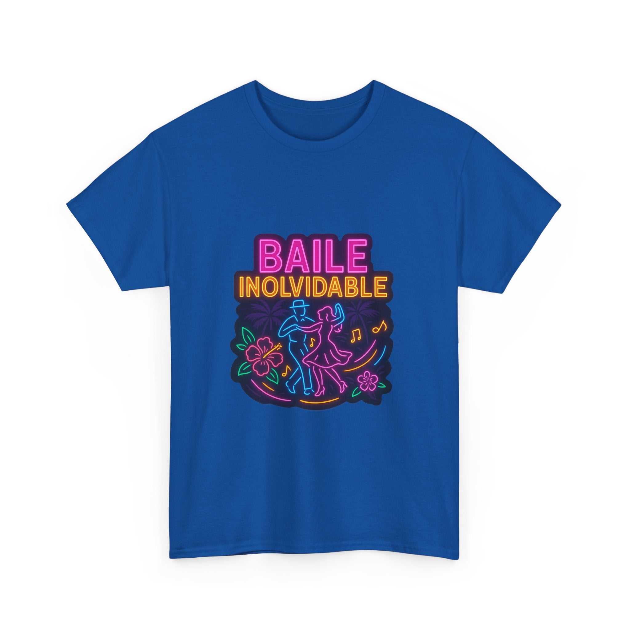 Unisex Heavy Cotton Tee Baile Inolvidable Front - Colorful 'Baile Inolvidable' T-Shirt