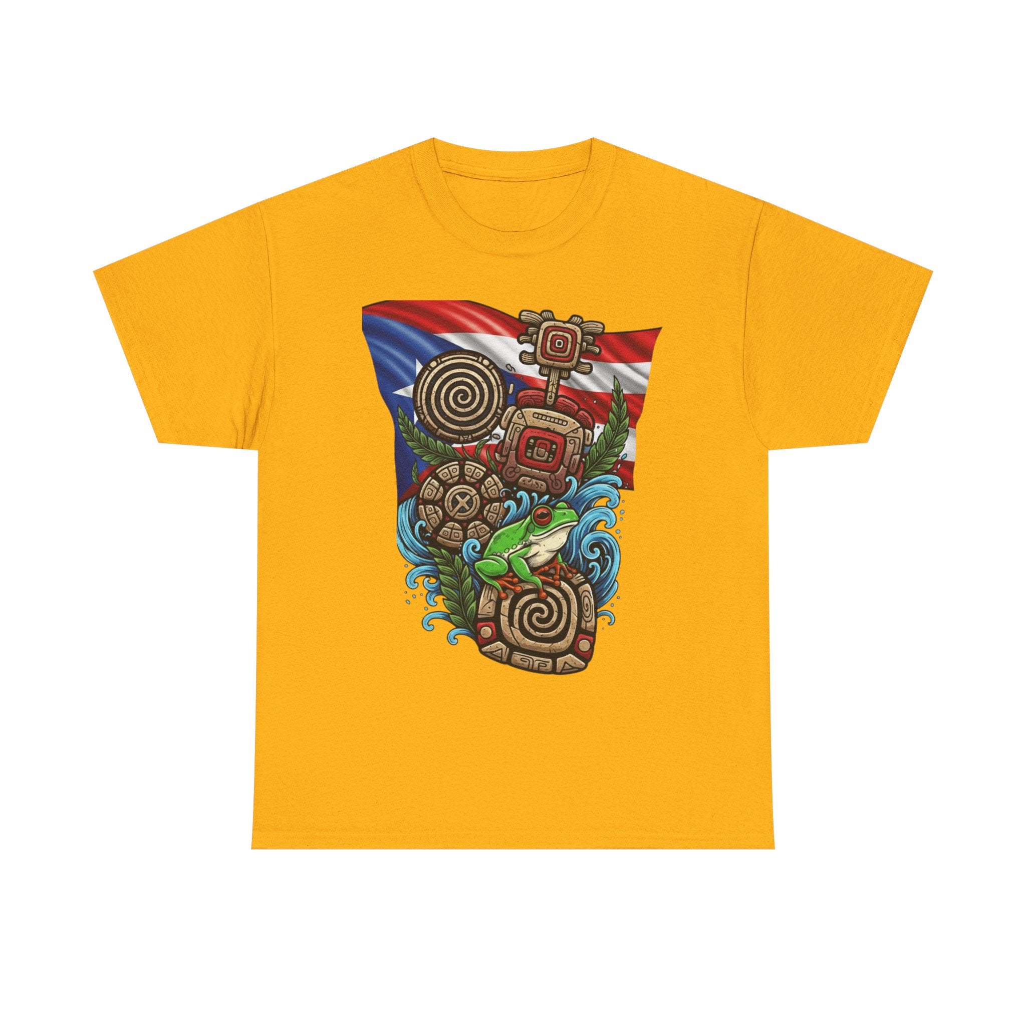 T-Shirt Featuring Tropical Island Design