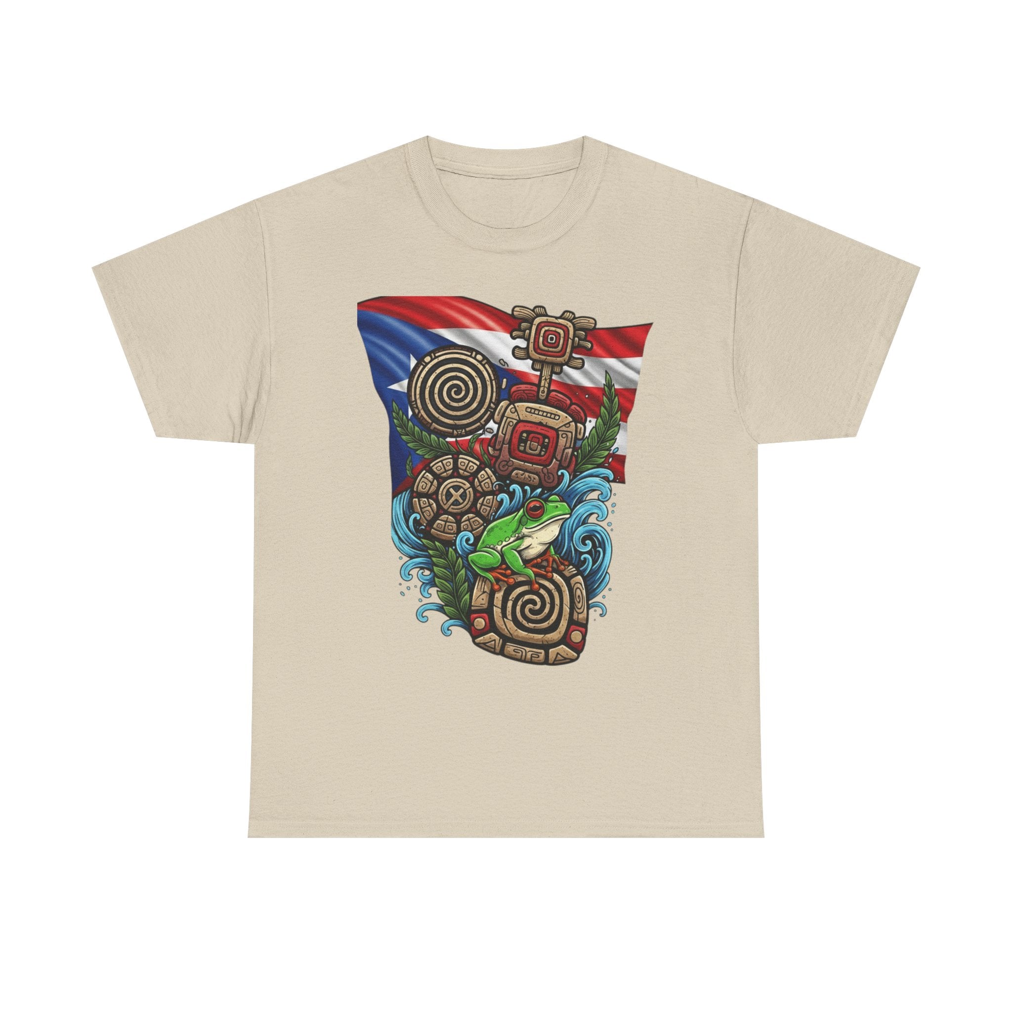 T-Shirt Featuring Tropical Island Design