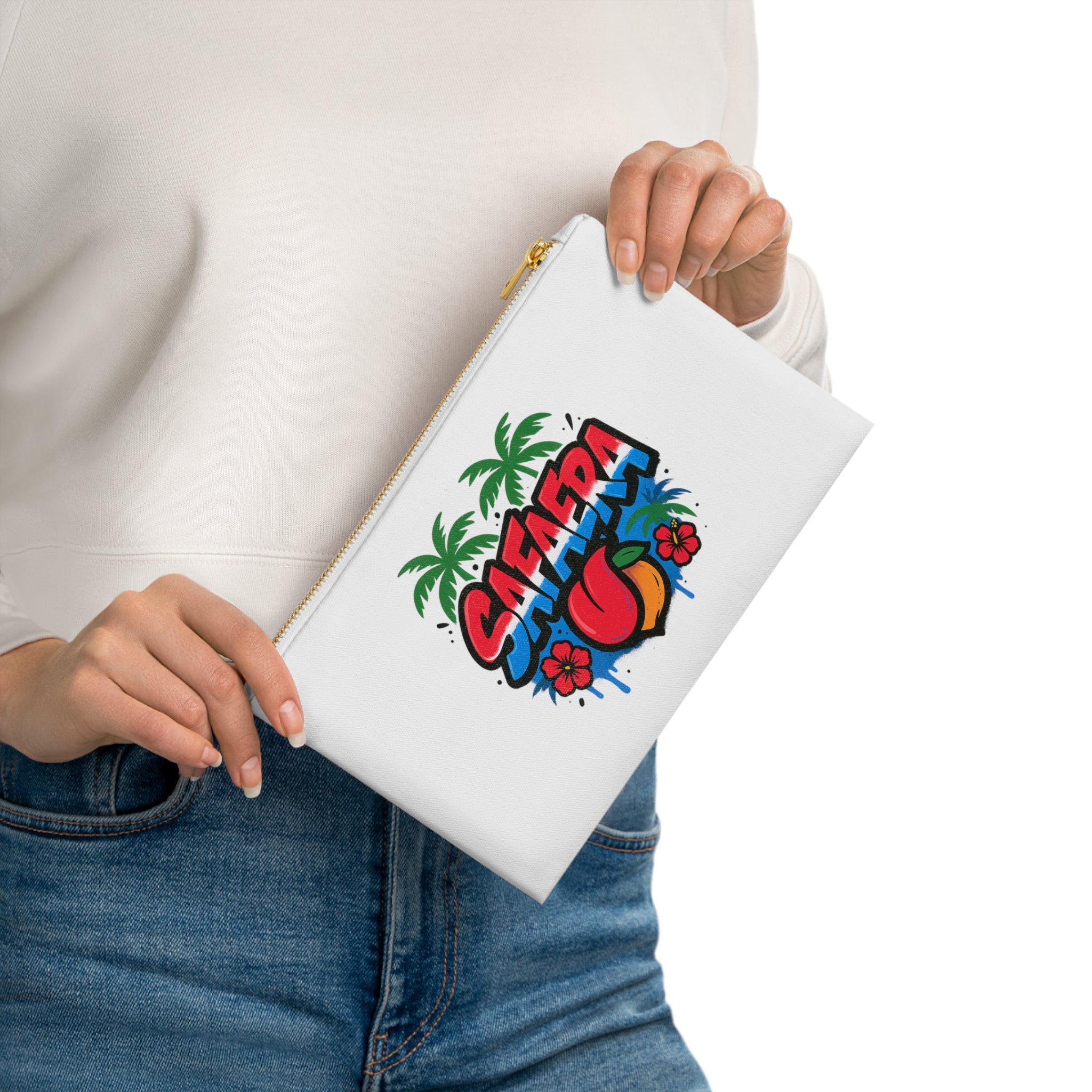 Vibrant Tropical Cosmetic Bag - Safaera Design 2, Makeup Pouch, Travel Organizer, Gift for Her, Summer Accessory