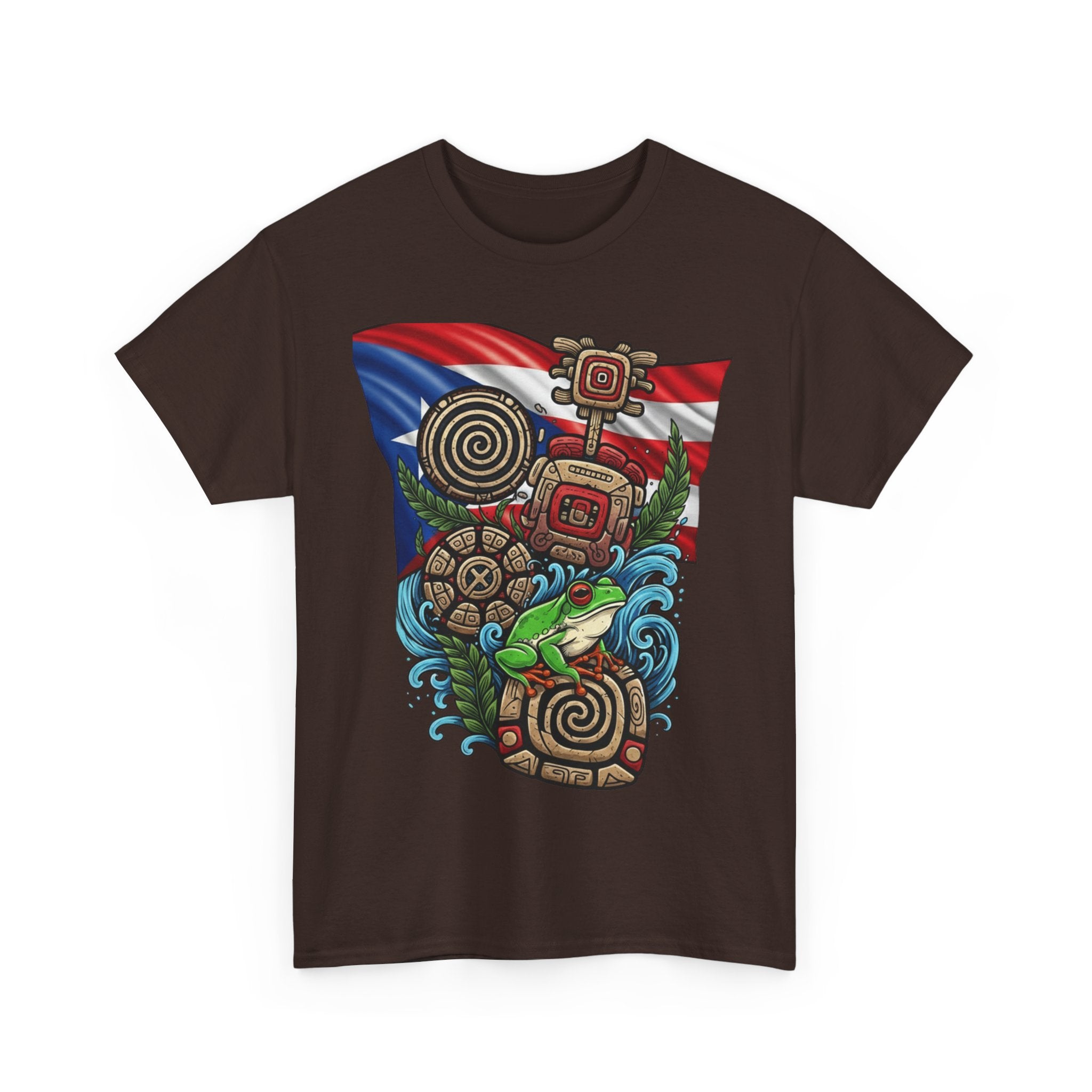 T-Shirt Featuring Tropical Island Design