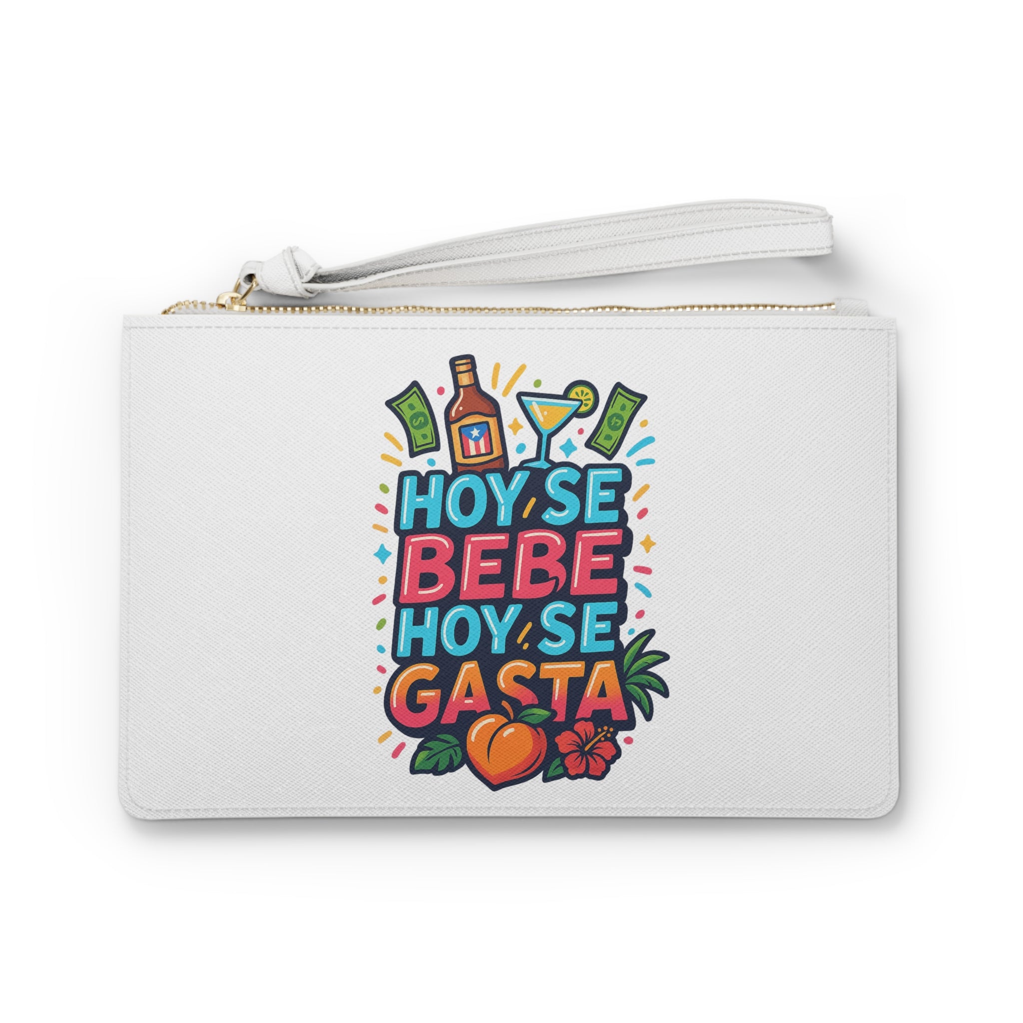 White Colorful Fiesta Clutch Bag | Fun Party Accessory, Ideal Gift for Birthdays, Celebrations, or Nights Out, Perfect for All Occasions