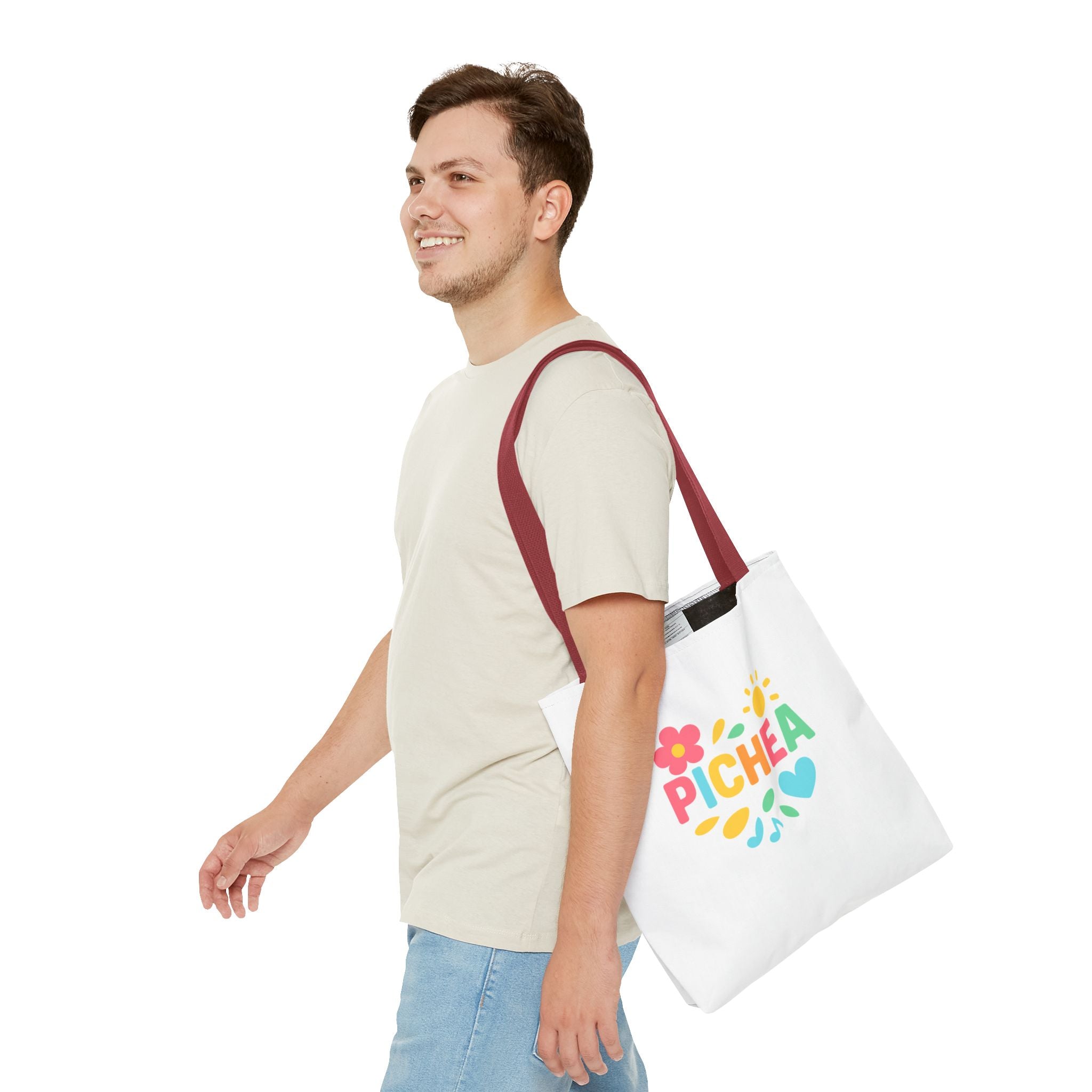 Pichea Colorful Floral Tote Bag, Shopping Bag, Beach Tote, Gift for Her, Eco-Friendly Bag, Spring/Summer Style