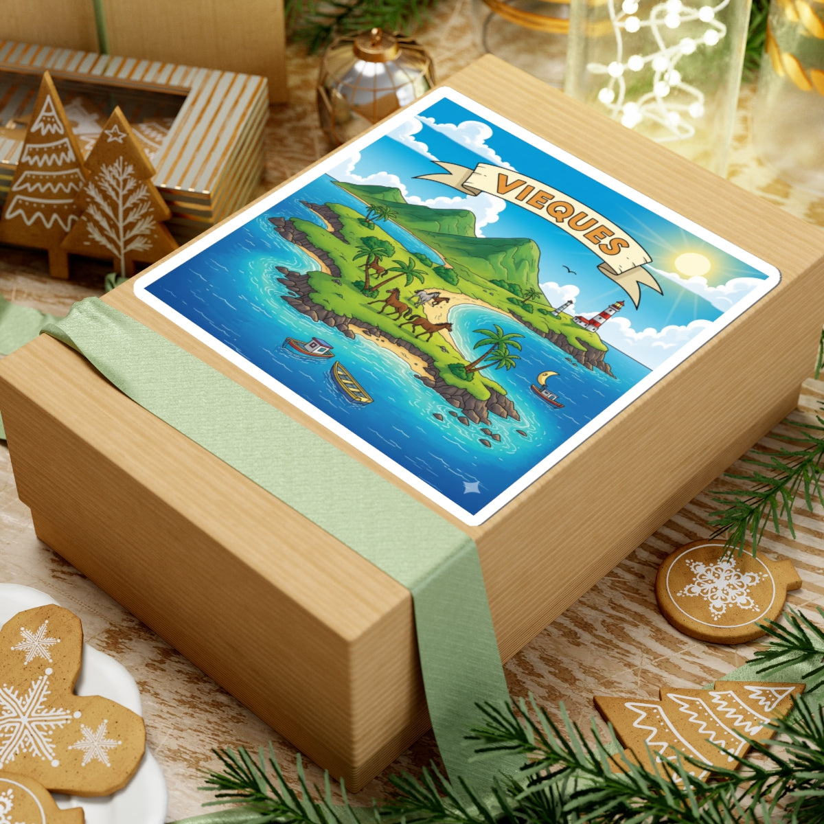 Vieques Kiss-Cut Stickers