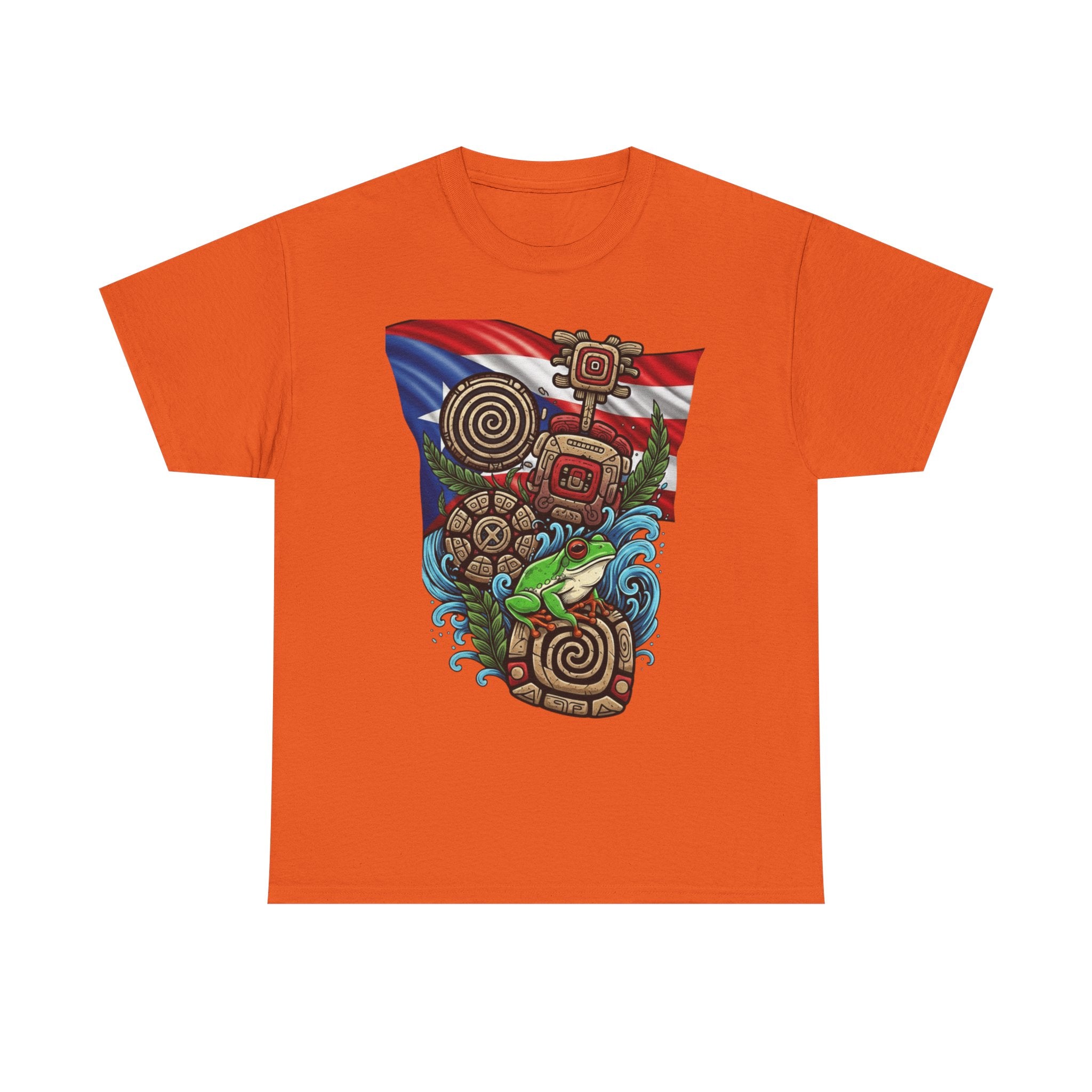 T-Shirt Featuring Tropical Island Design