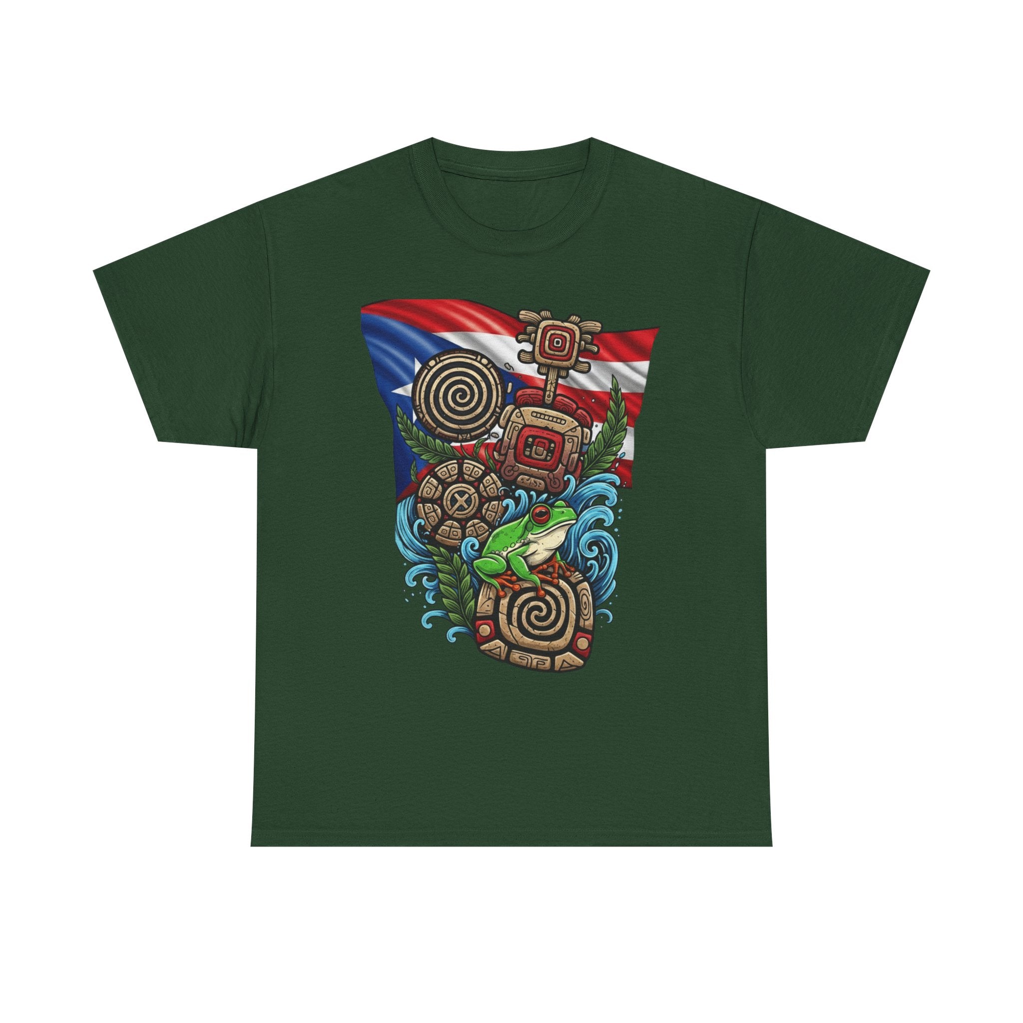 T-Shirt Featuring Tropical Island Design