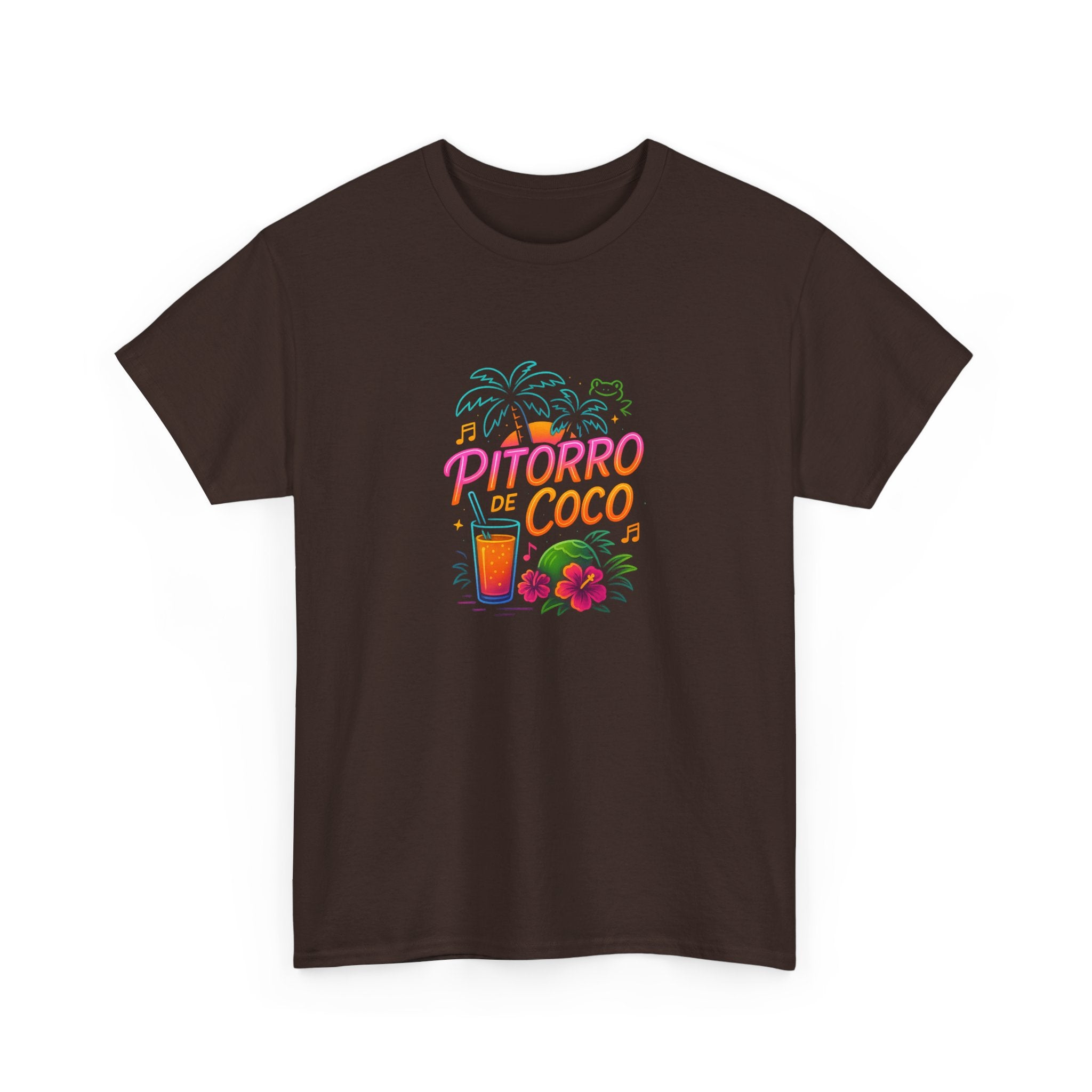 Pitorro Coco Graphic Tee, Summer Vibes Shirt, Unisex Heavy Cotton Tee, Tropical Drink Tee, Casual Wear for Beach Lovers