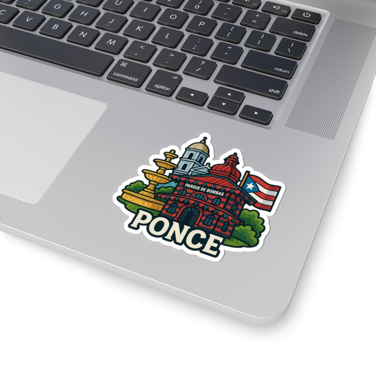 Ponce Landmark Kiss-Cut Stickers, Travel Decor, Puerto Rico Gifts, Laptop Stickers, Vintage City Art