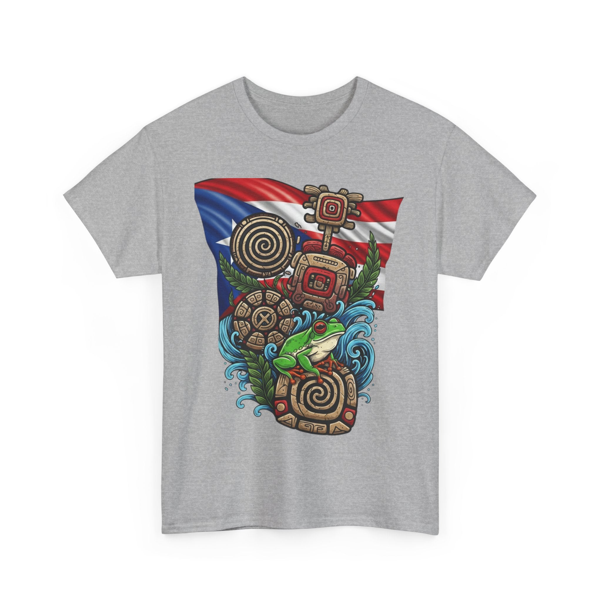 T-Shirt Featuring Tropical Island Design
