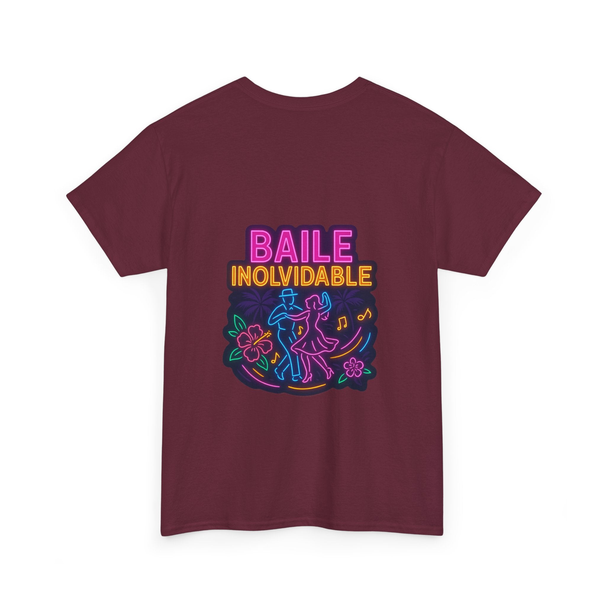 Unisex Heavy Cotton Tee - Colorful 'Baile Inolvidable' T-Shirt