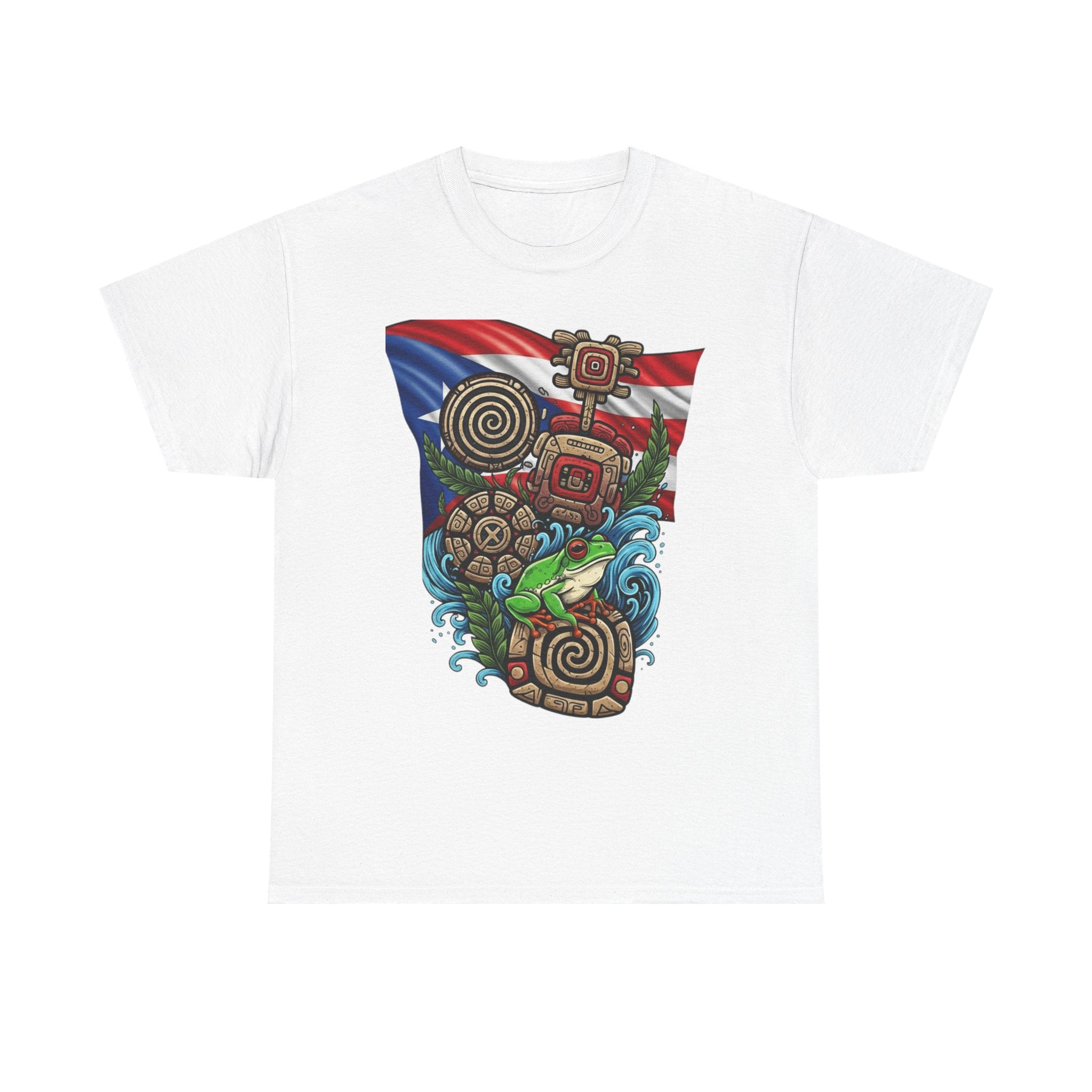 T-Shirt Featuring Tropical Island Design