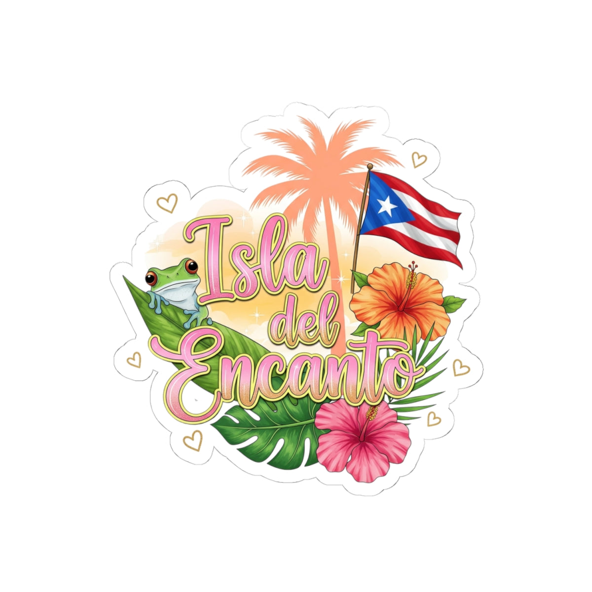 Isla del Encanto Vibrant Tropical Kiss-Cut Stickers
