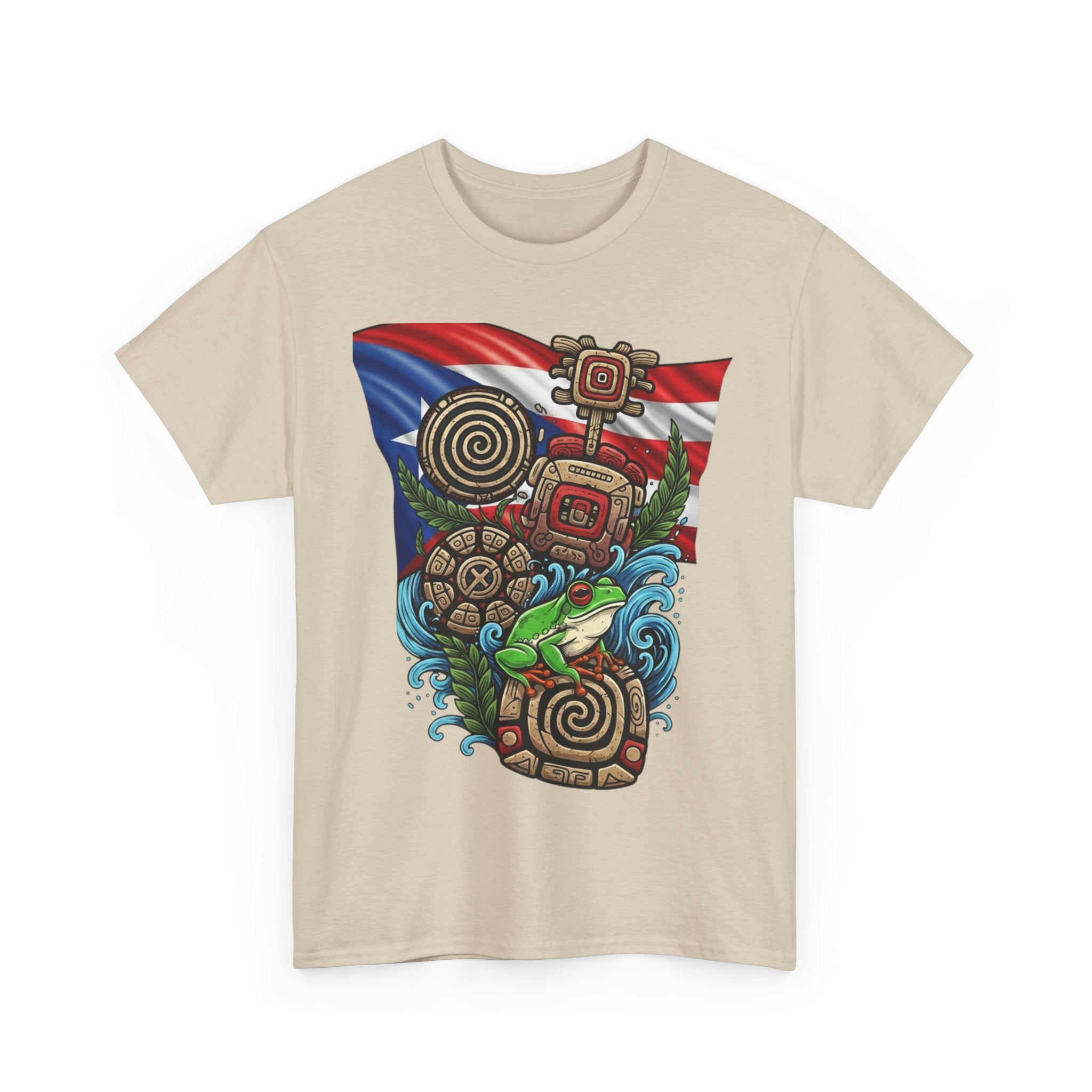 T-Shirt Featuring Tropical Island Design